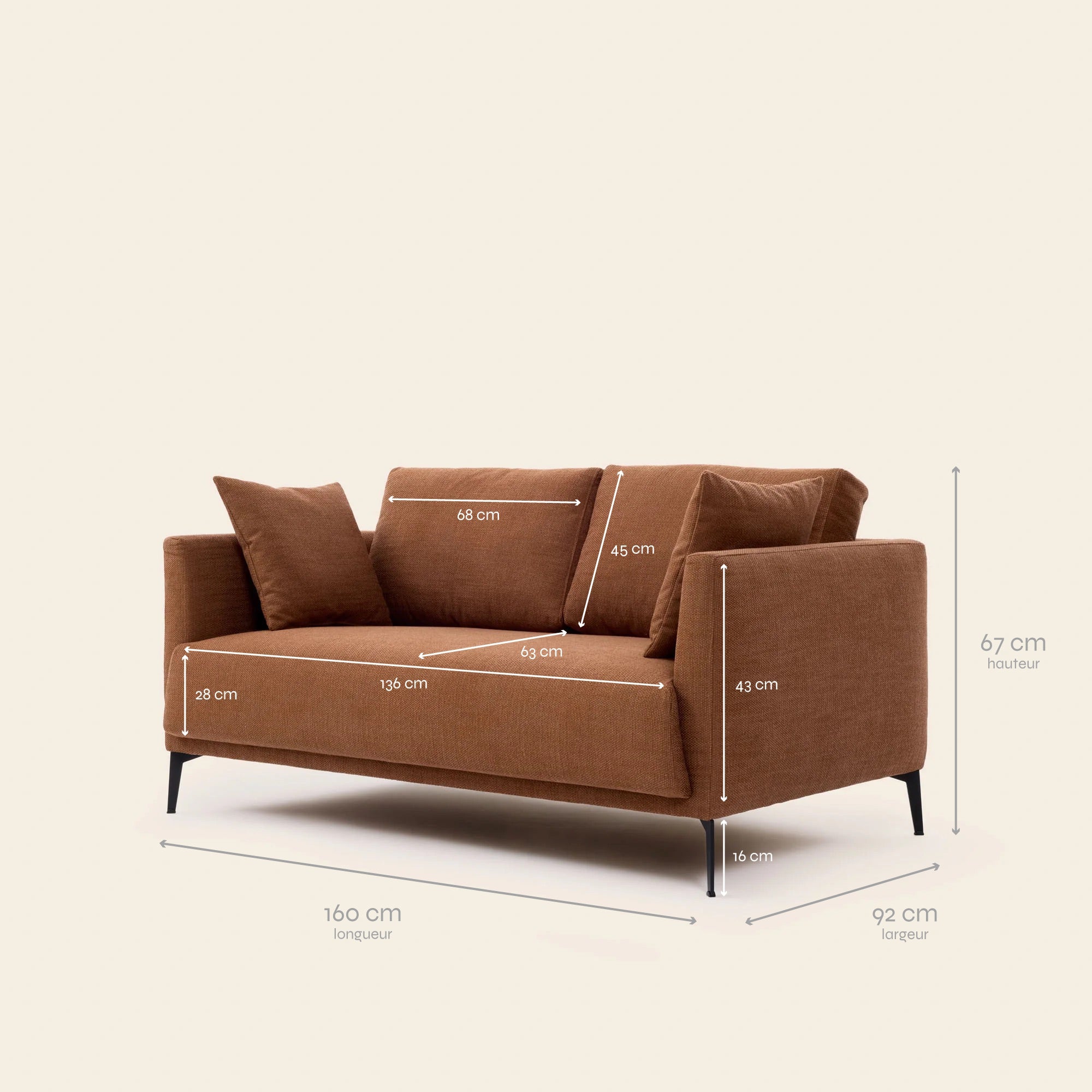 2-Sitzer-Sofa ODELLE sennarot