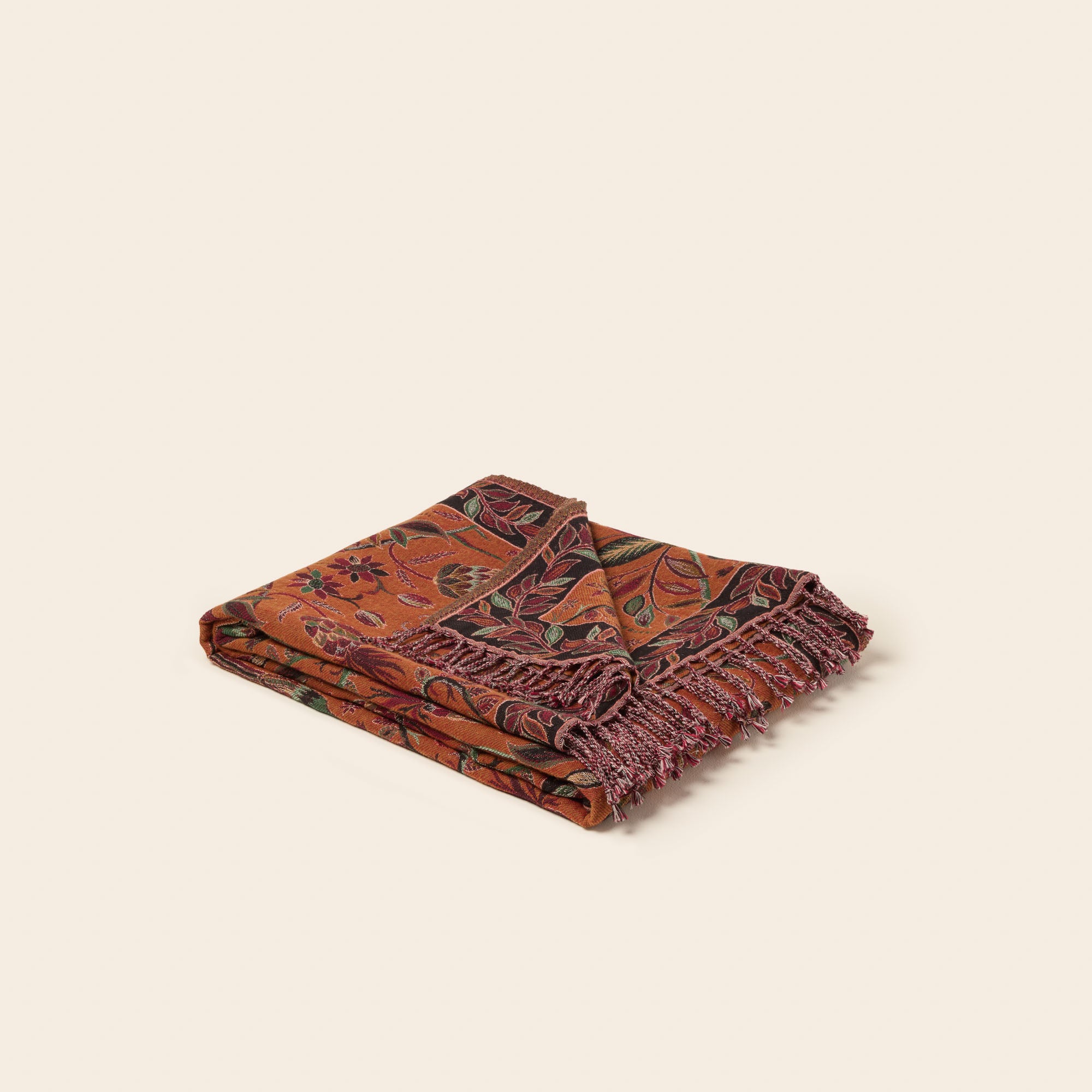 SUNDARI coperta arancione e multicolore