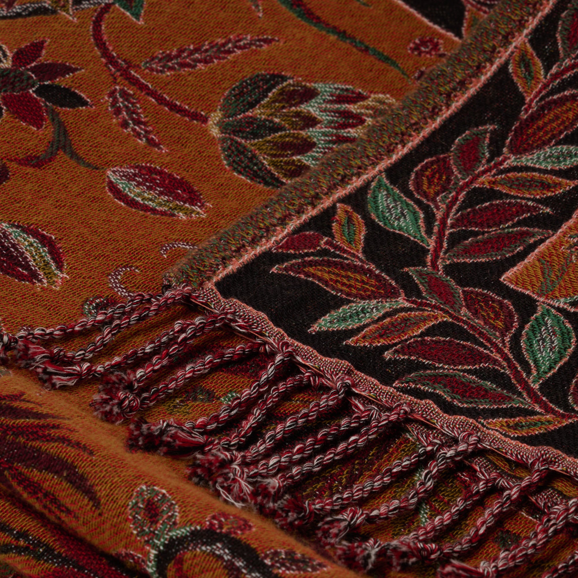 SUNDARI coperta arancione e multicolore