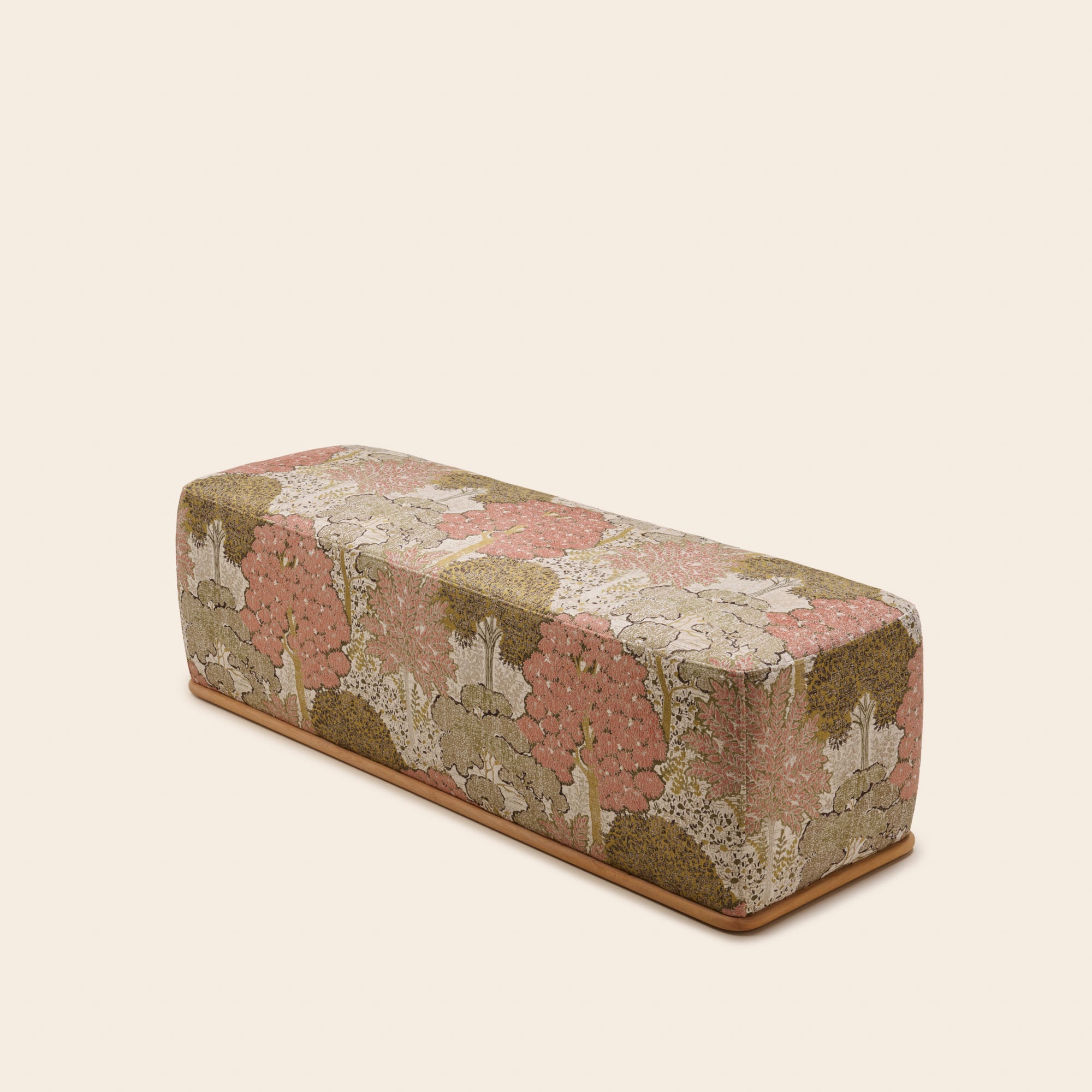 Banc ARNEL alisia naturel et rose orangé