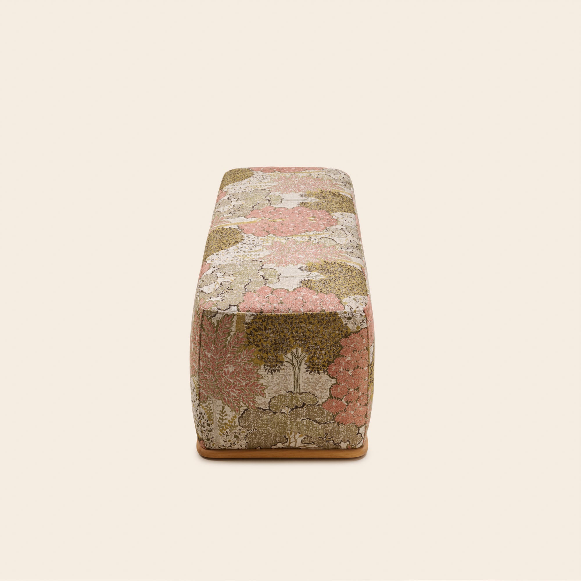 Banc ARNEL alisia naturel et rose orangé
