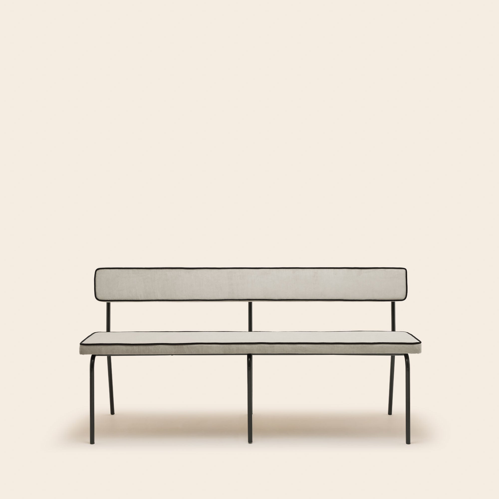 Banc YSABEAU dalila gris perle et noir
