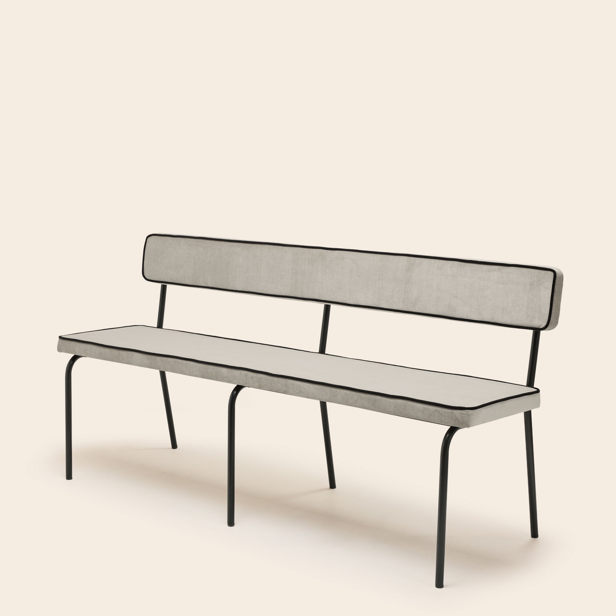 Banc YSABEAU dalila gris perle et noir