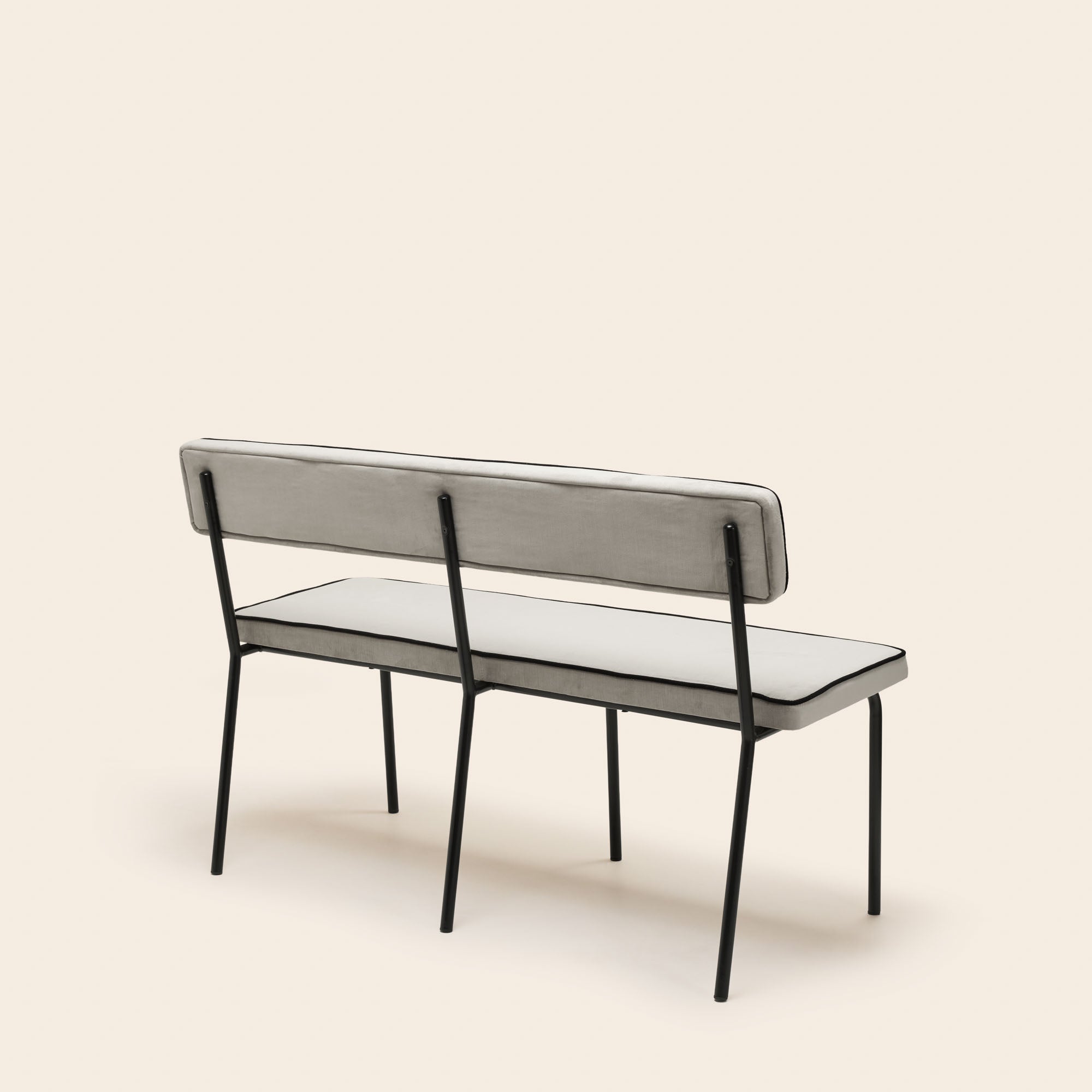 Banc YSABEAU dalila gris perle et noir