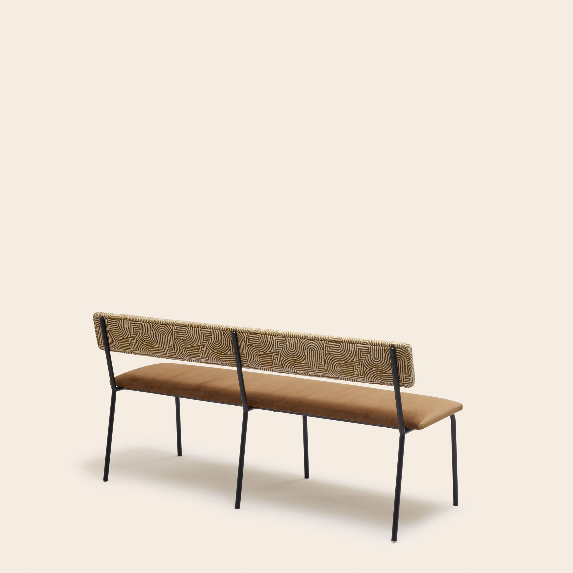 YSABEAU Bank in Ecru und goldenem Senf