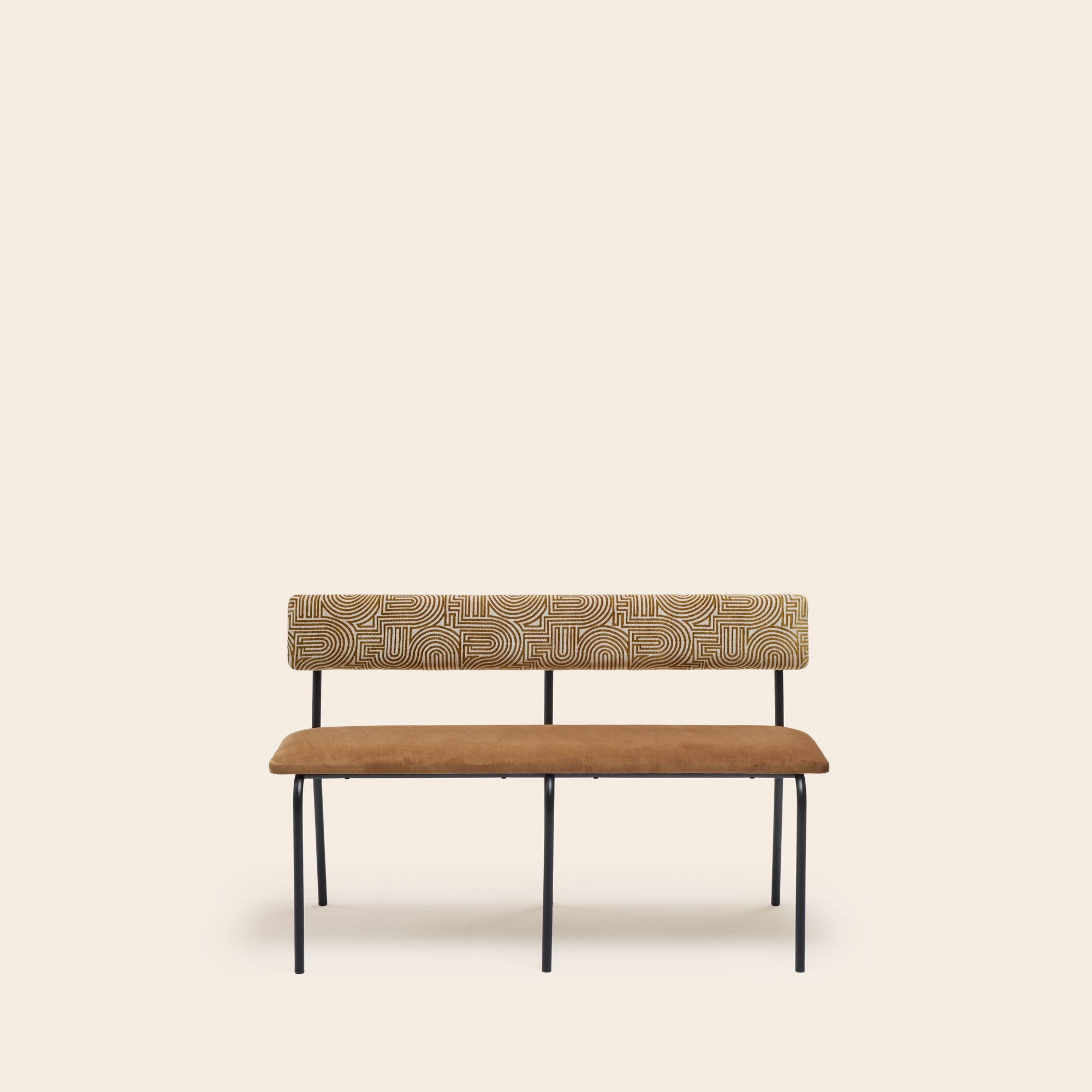 YSABEAU Bank in Ecru und goldenem Senf