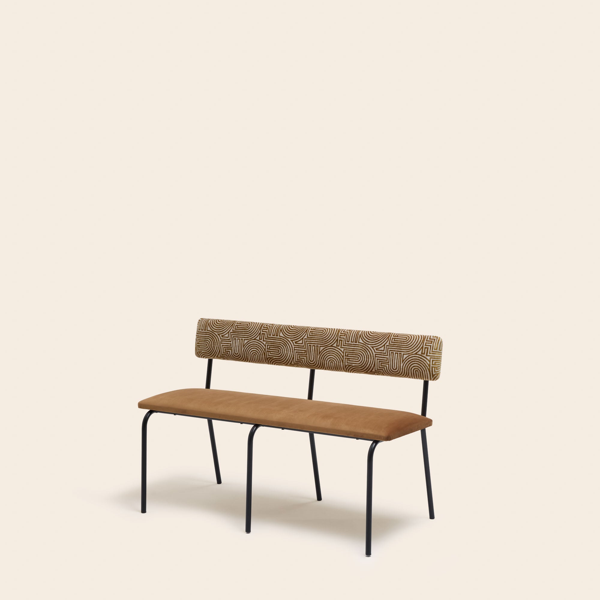 YSABEAU Bank in Ecru und goldenem Senf