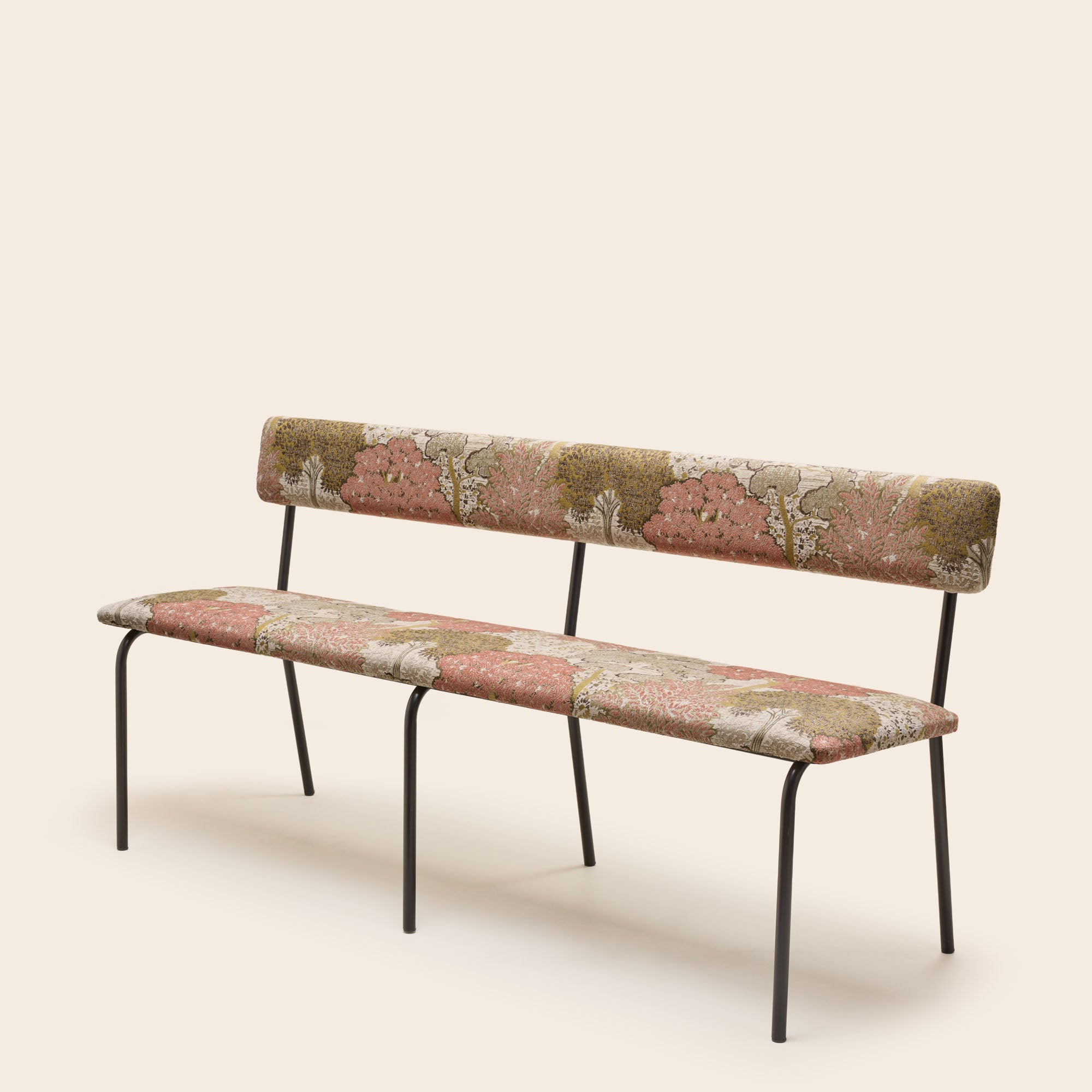 Banc YSABEAU alisia naturel et rose orangé