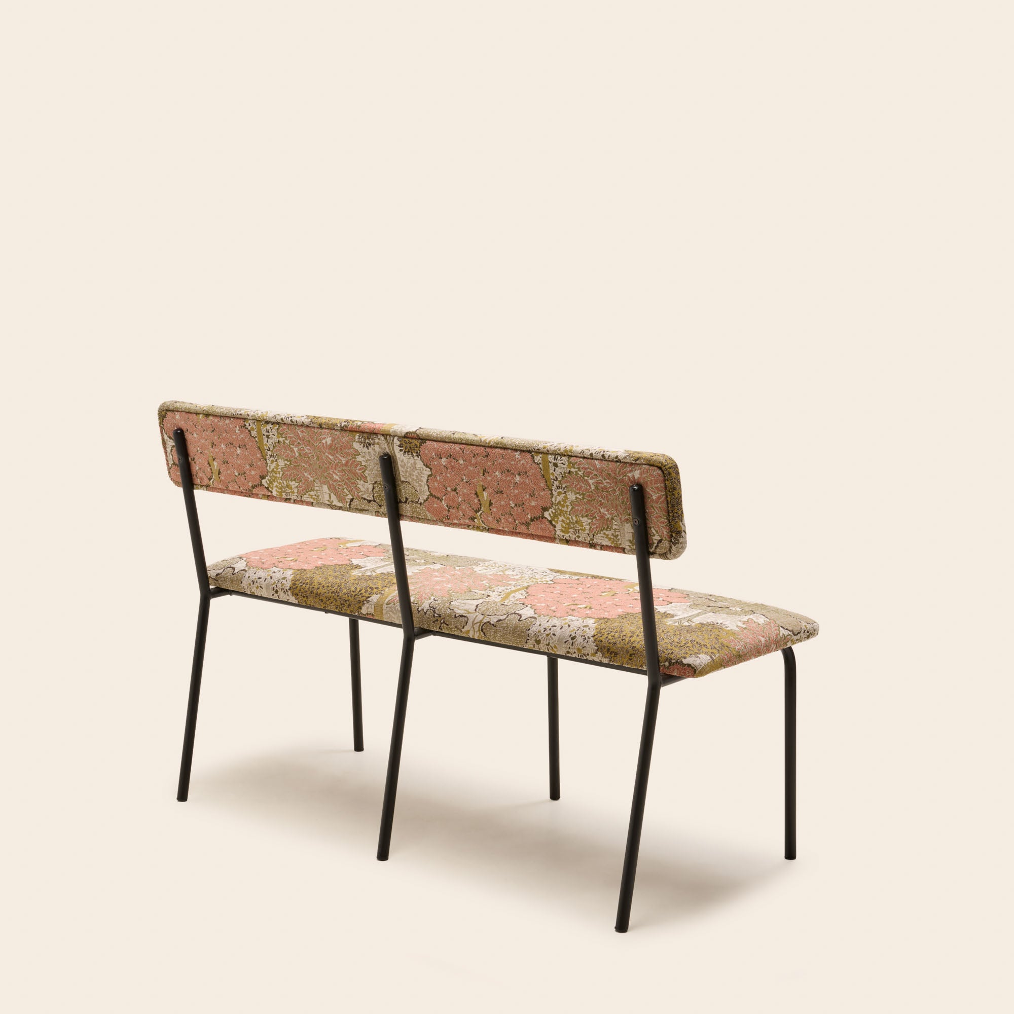Banc YSABEAU alisia naturel et rose orangé