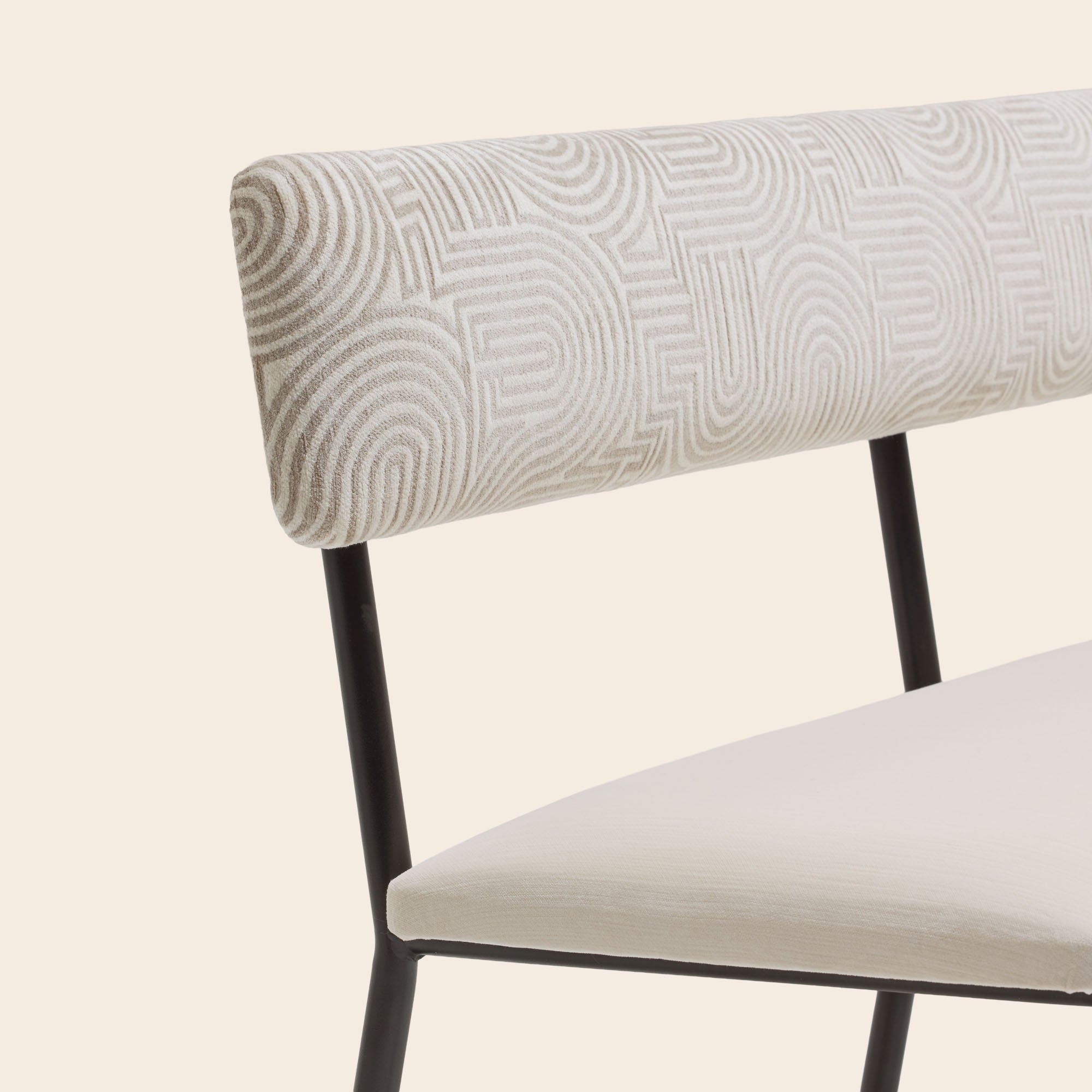 YSABEAU Bank aus Elfenbein und Taupe