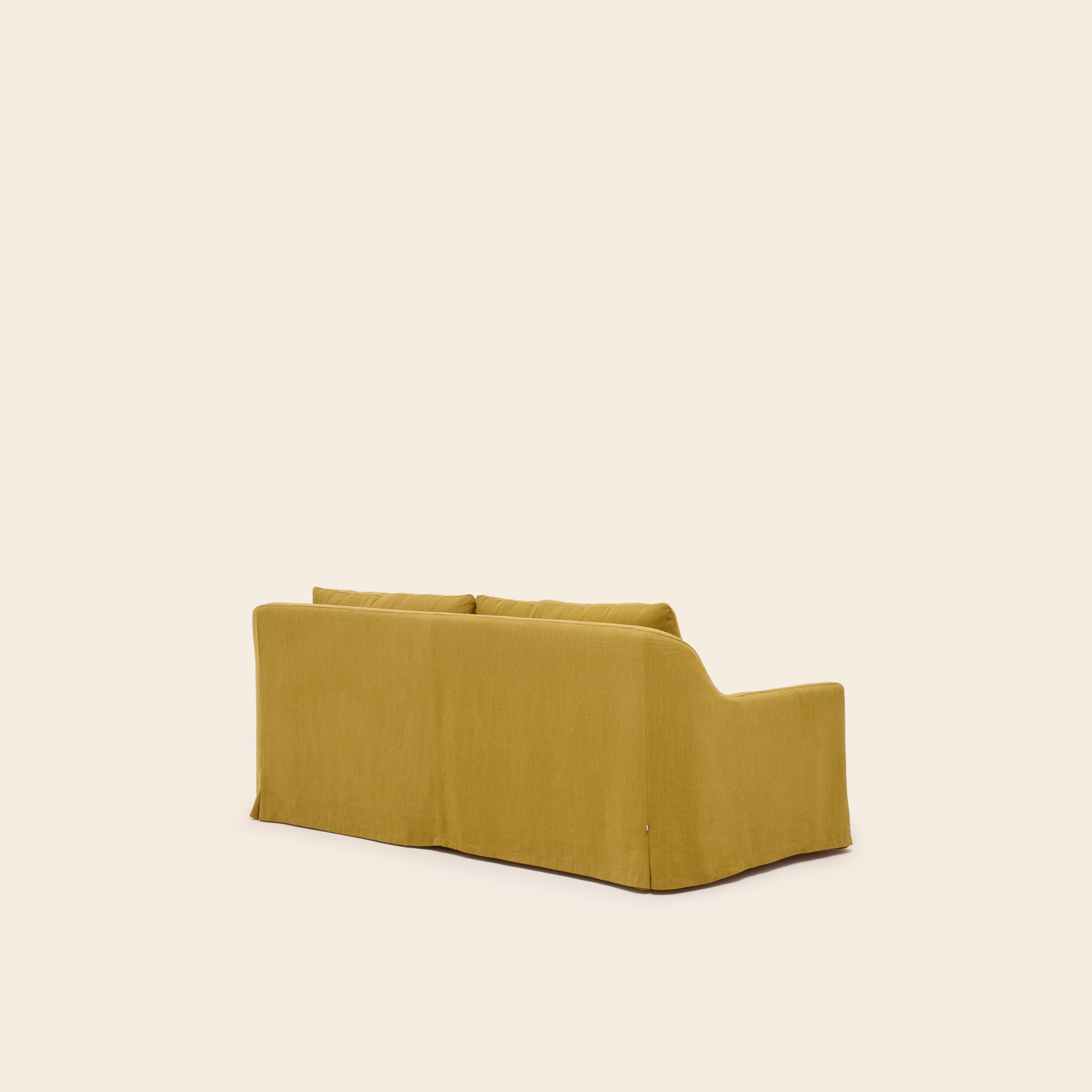 CLARIBEL 2,5-Sitzer-Sofa aus Curry-Leinen