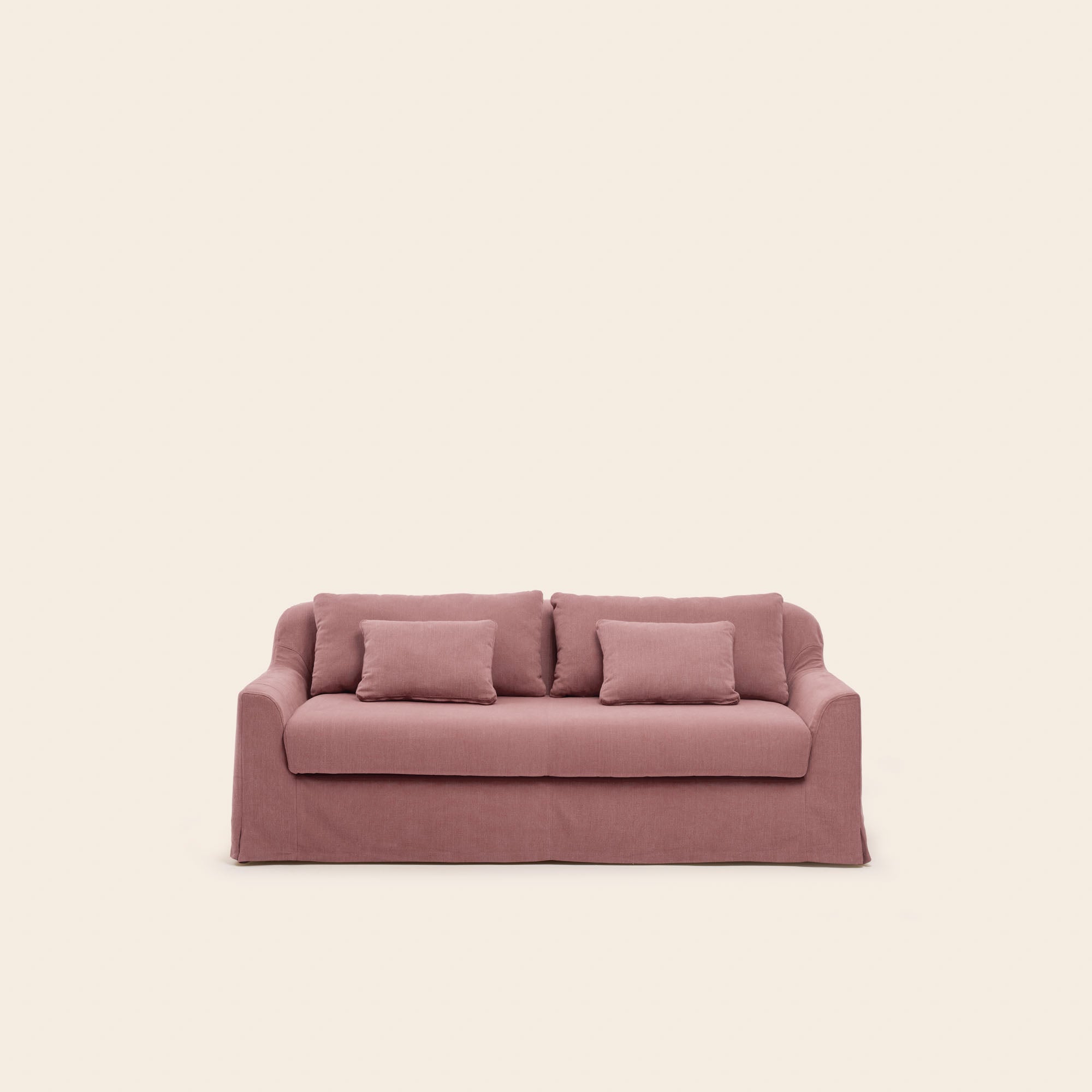 2,5-Sitzer-Sofa CLARIBEL altrosa Canvas