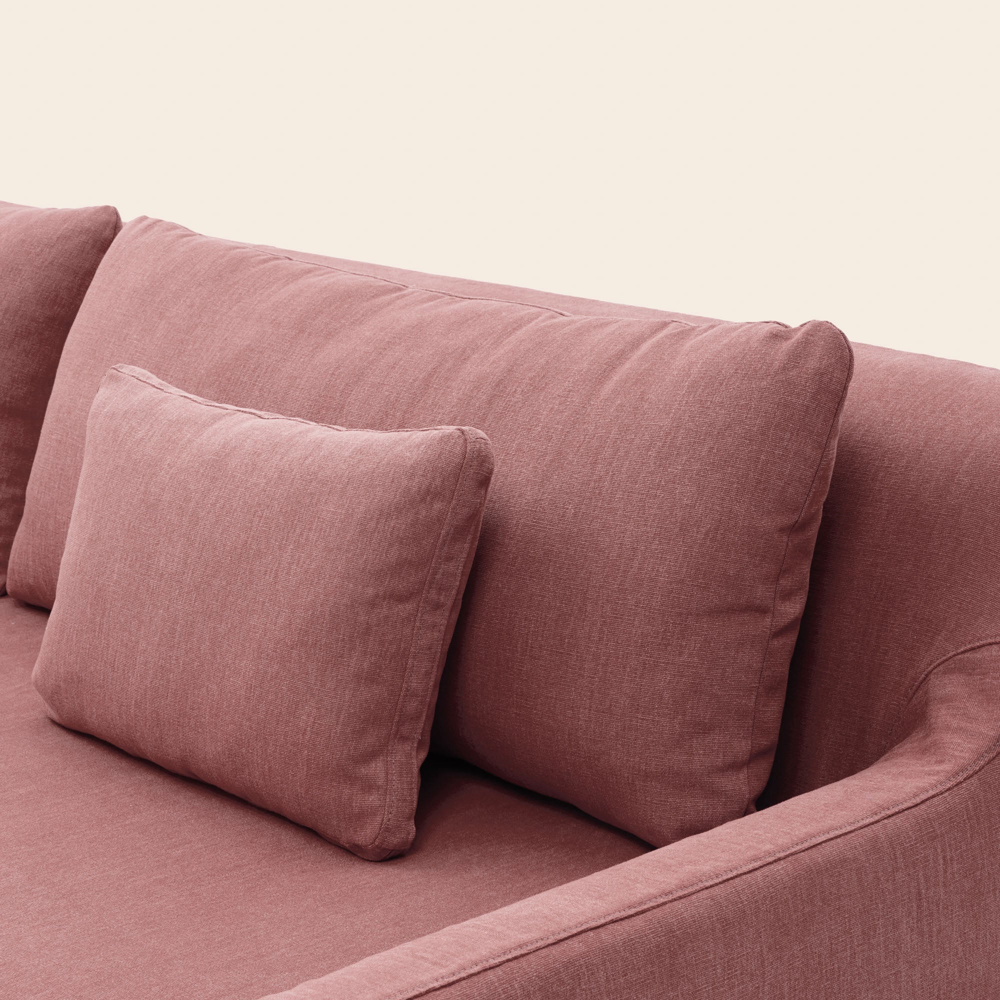 2,5-Sitzer-Sofa CLARIBEL altrosa Canvas