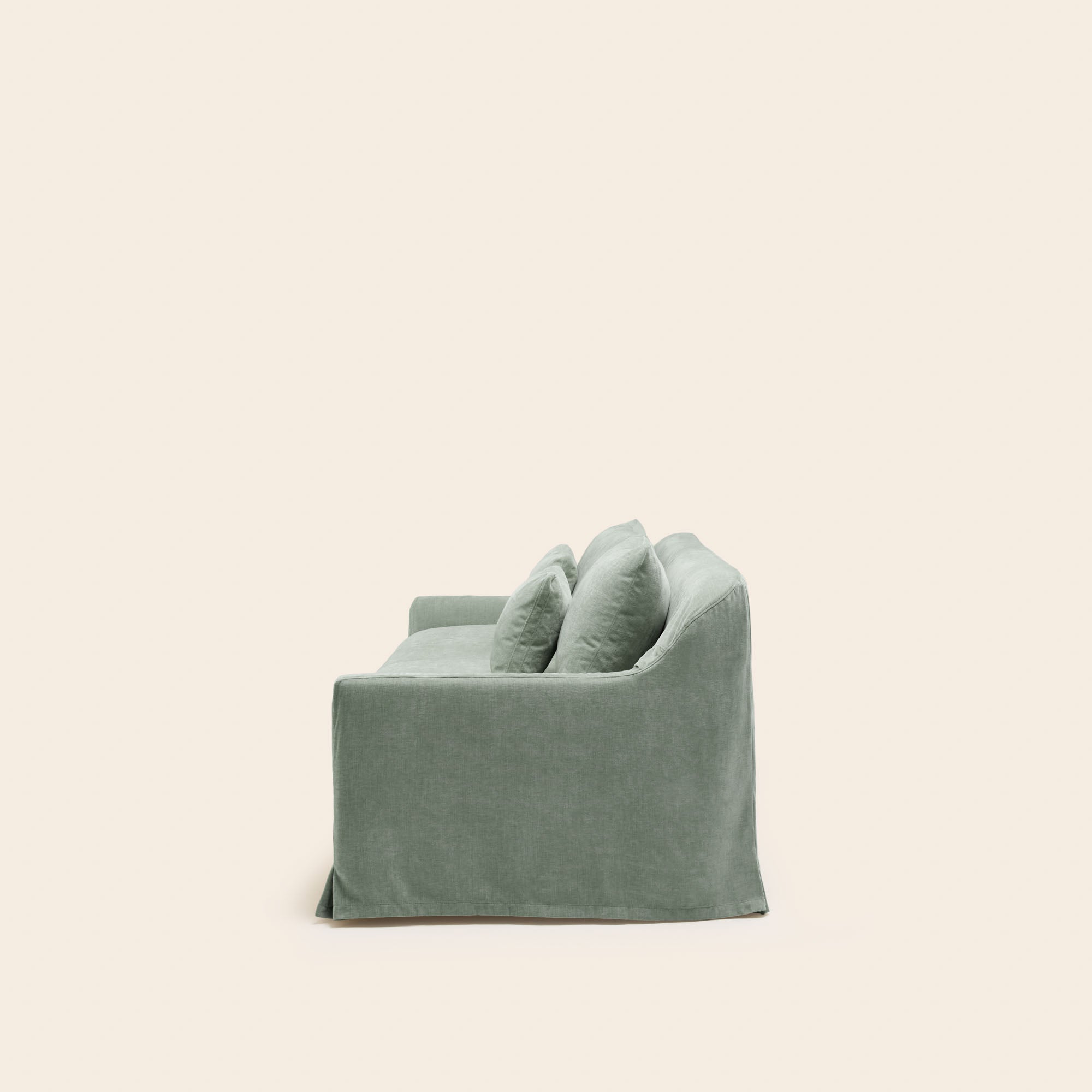 CLARIBEL 2,5-Sitzer-Sofa aus Grünspan-Chenille