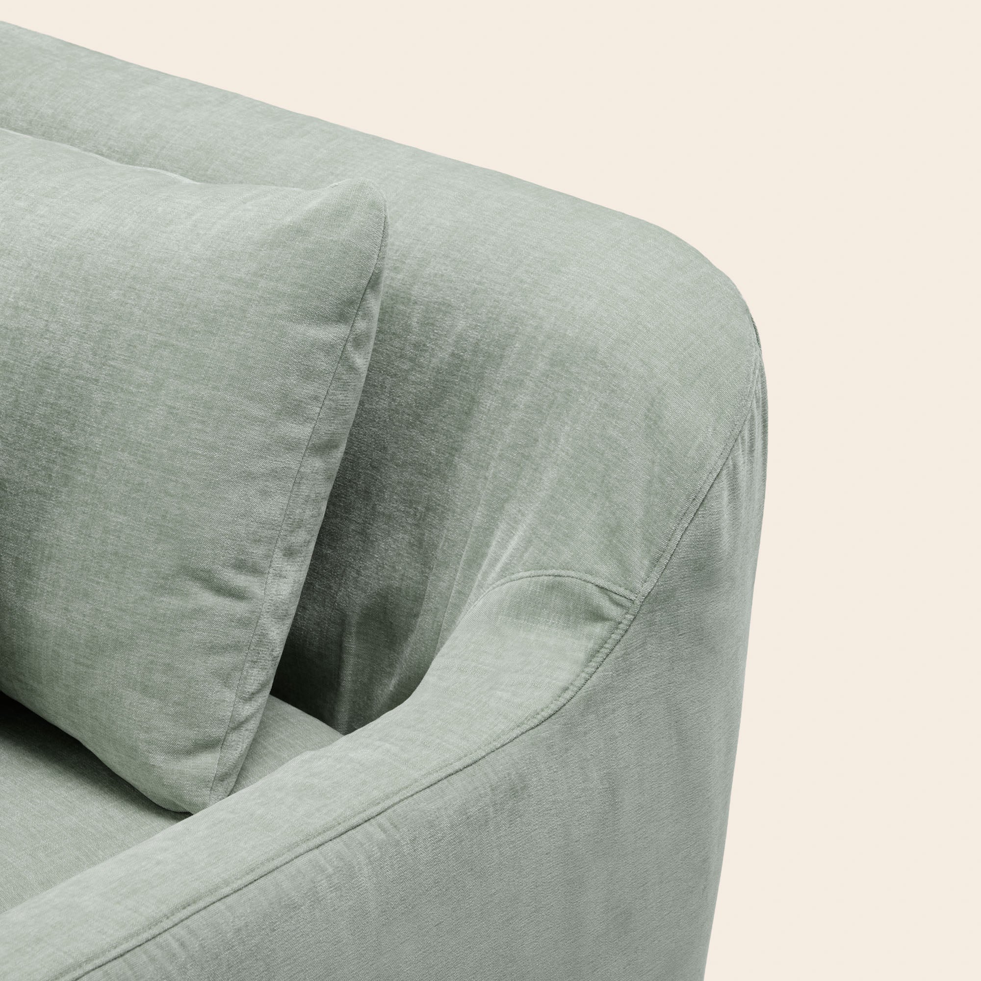 CLARIBEL 2,5-Sitzer-Sofa aus Grünspan-Chenille