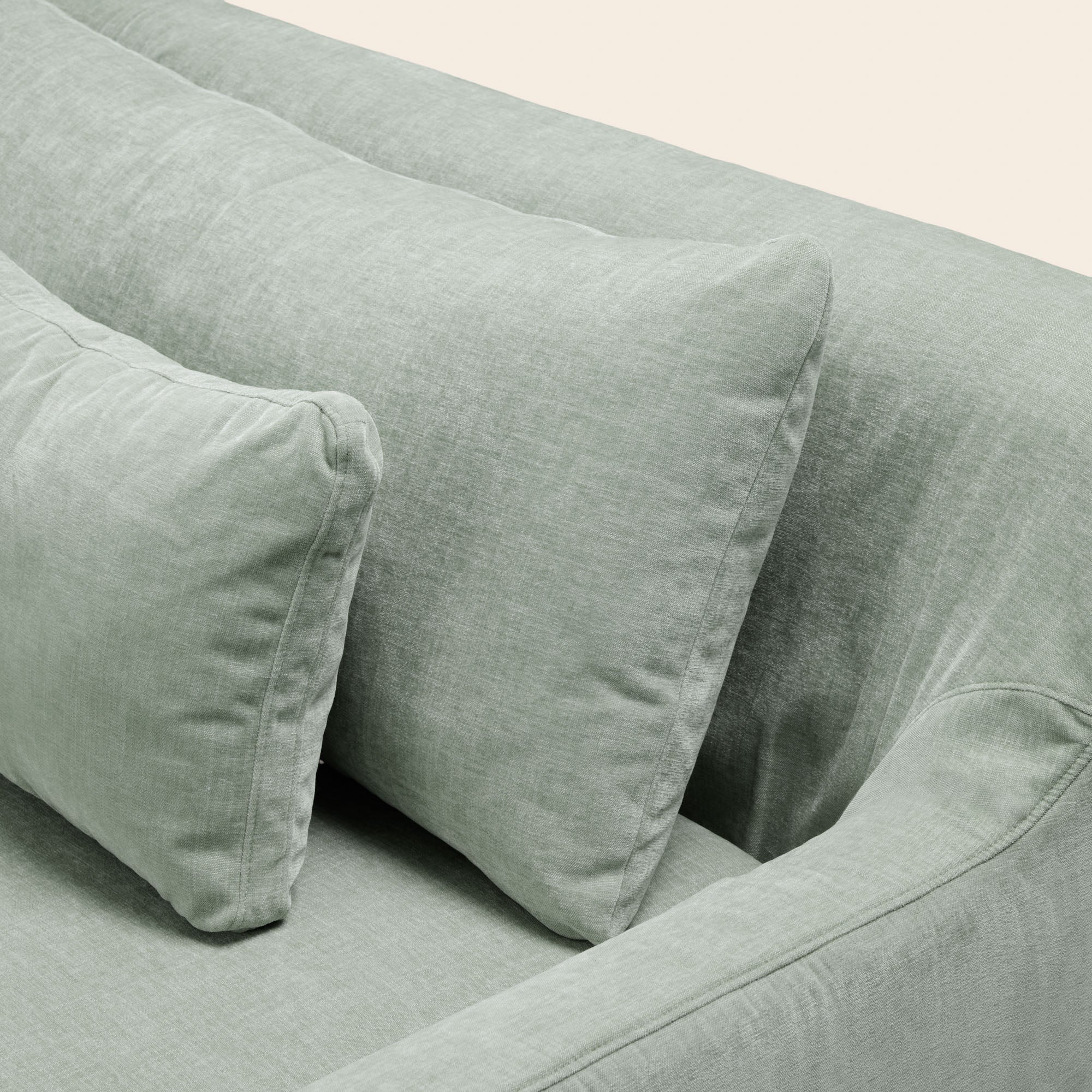 CLARIBEL 2,5-Sitzer-Sofa aus Grünspan-Chenille