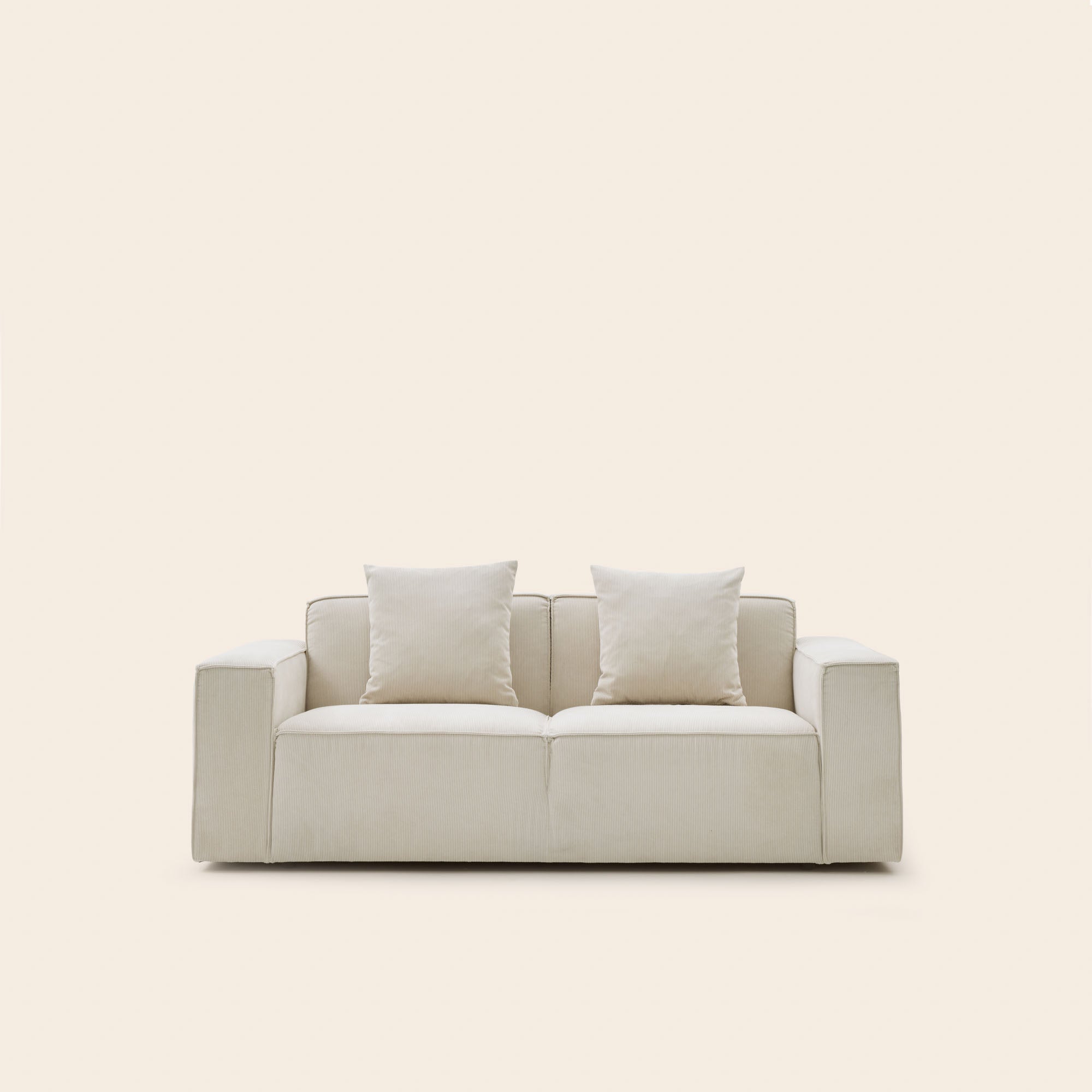 Geripptes Profilo-2-Sitzer-Sofa DYONIS aus Kalkstein