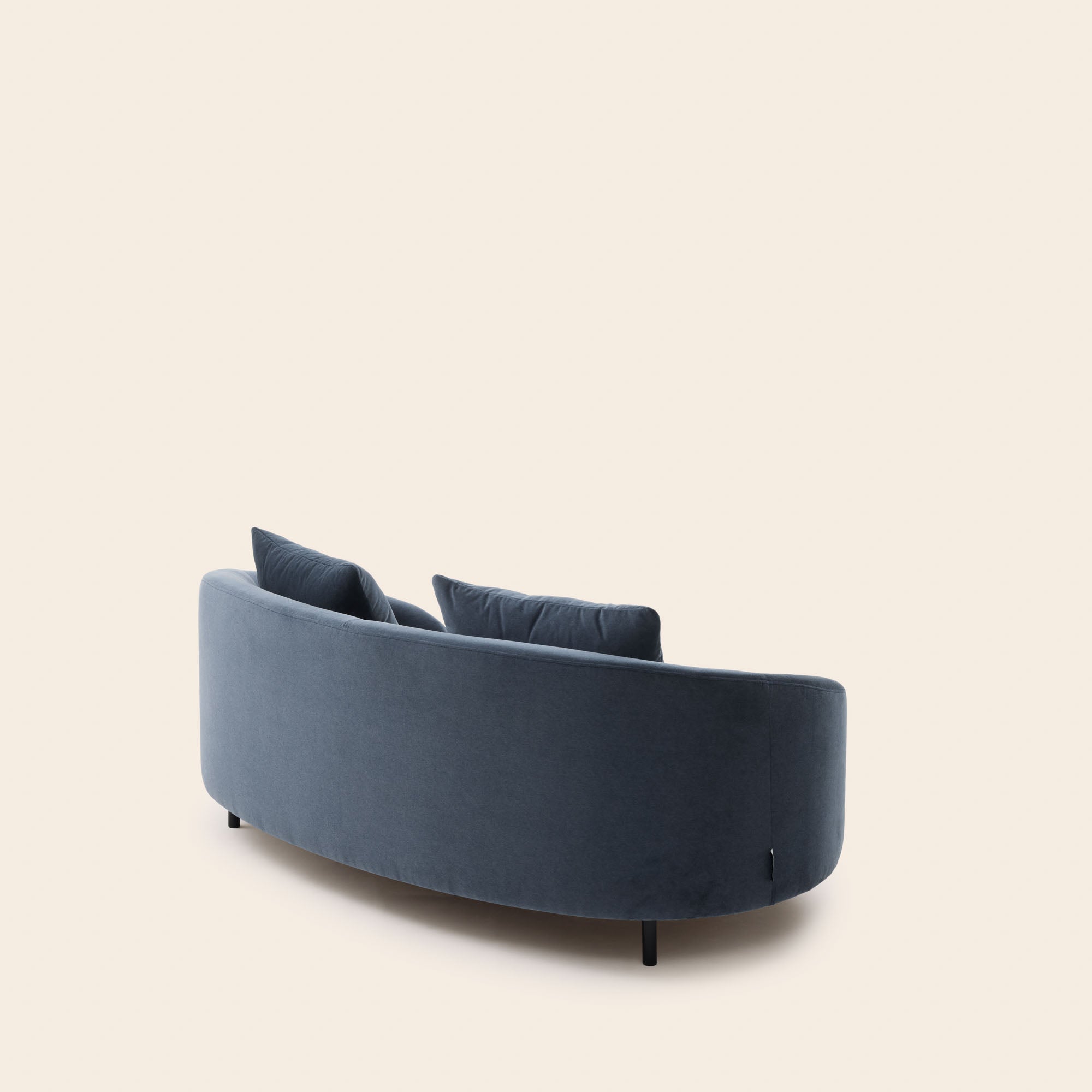 2-Sitzer-Sofa JULIKA blaugrauer Samt