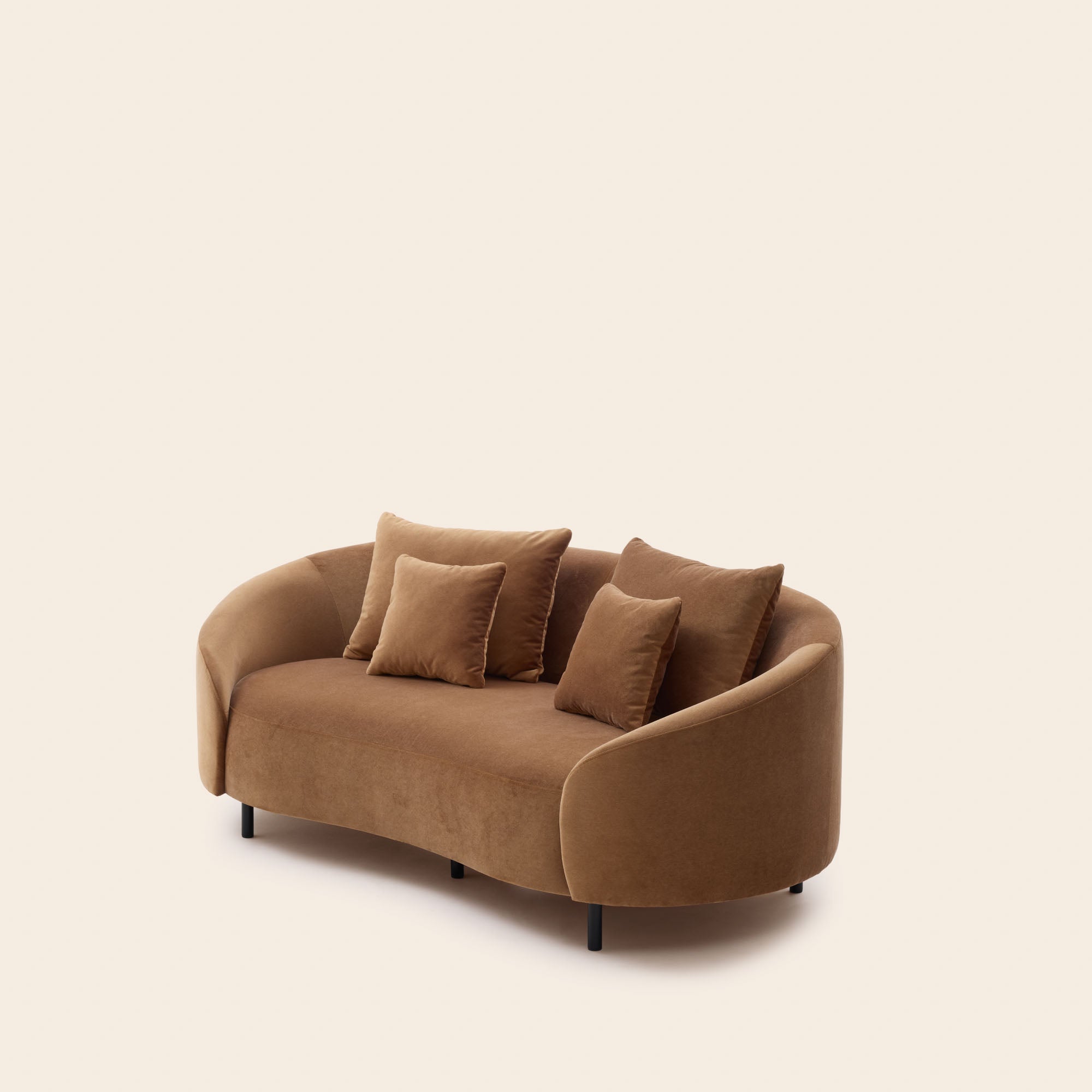 2-Sitzer-Sofa JULIKA Karamellsamt