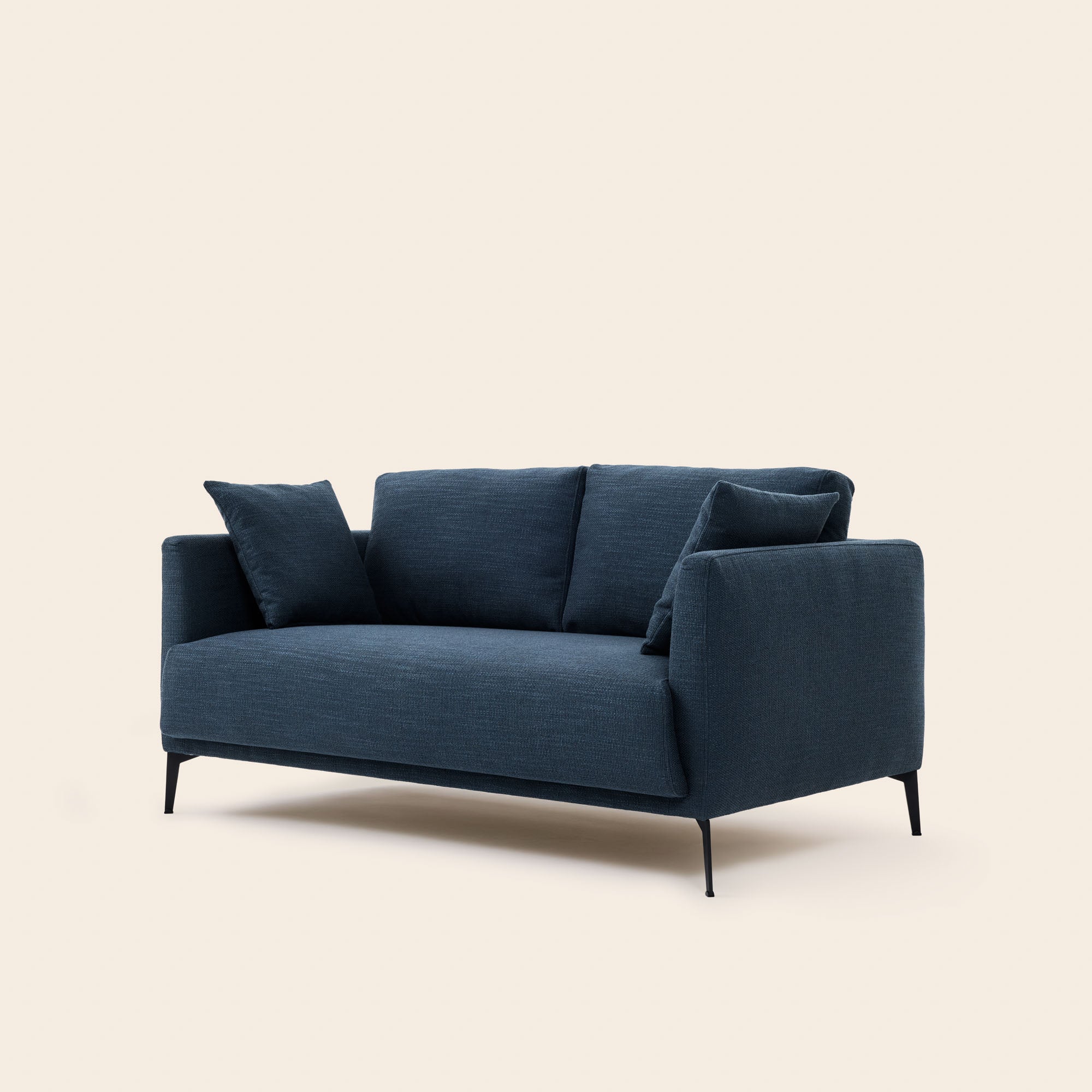 Divano ODELLE a 2 posti in vimini blu nordico