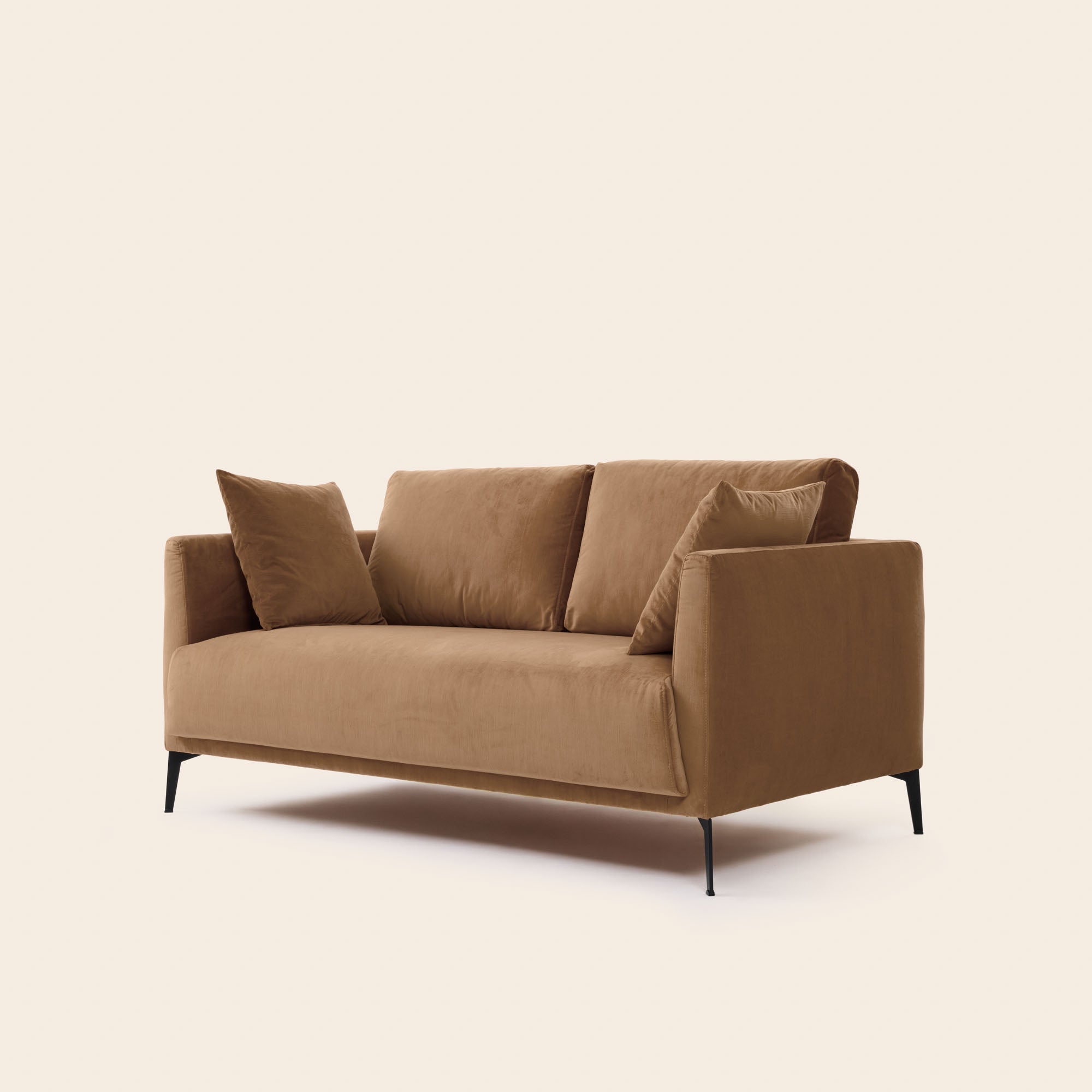 2-zitsbank ODELLE camel goud fluweel