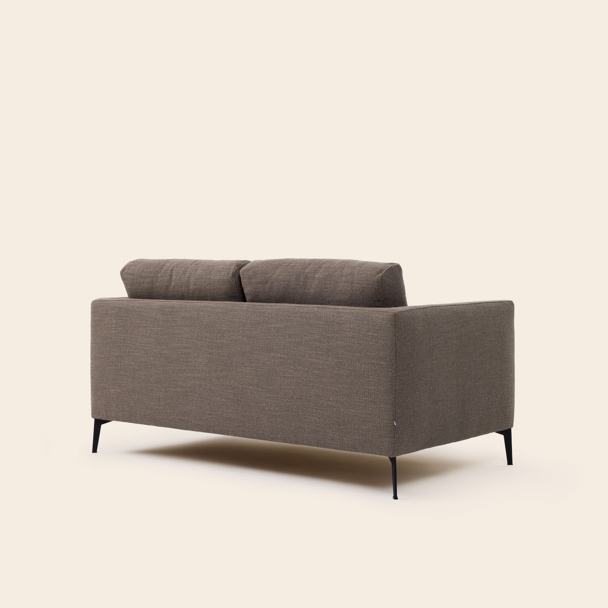 ODELLE 2-Sitzer-Sofa aus taupefarbenem Korbgeflecht