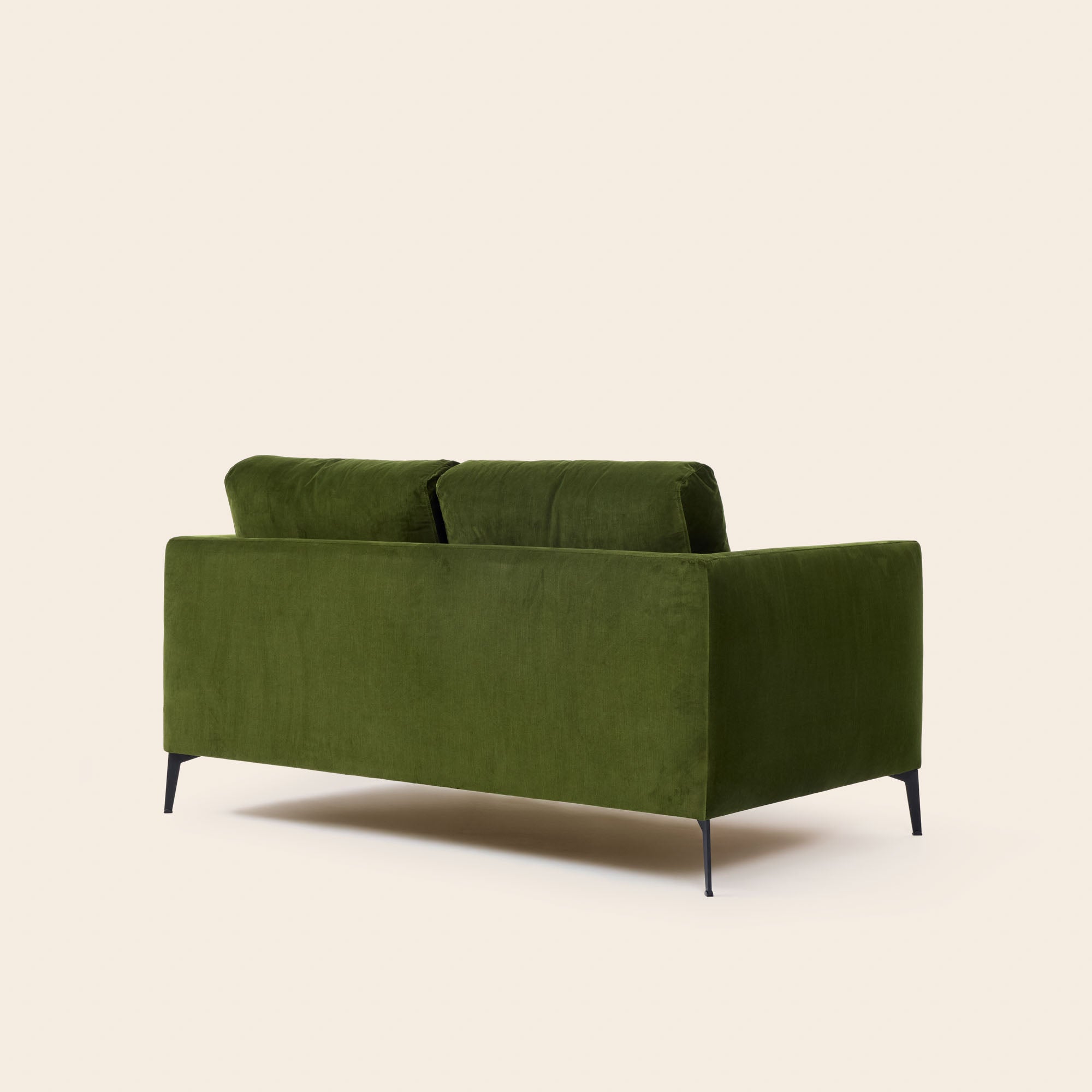 2-Sitzer-Sofa ODELLE aus olivgrünem Samt