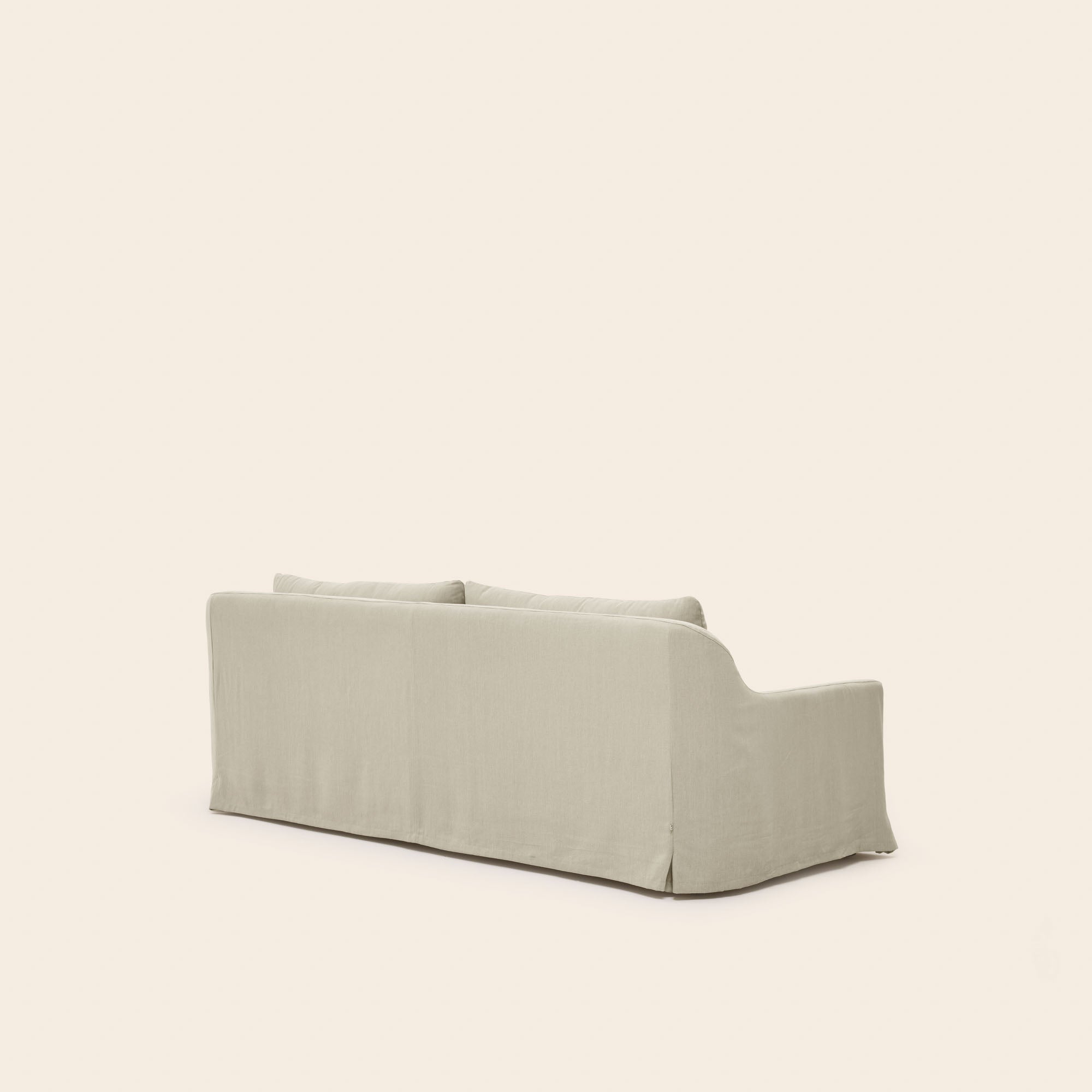 Divano CLARIBEL 3 posti in tela beige caldo