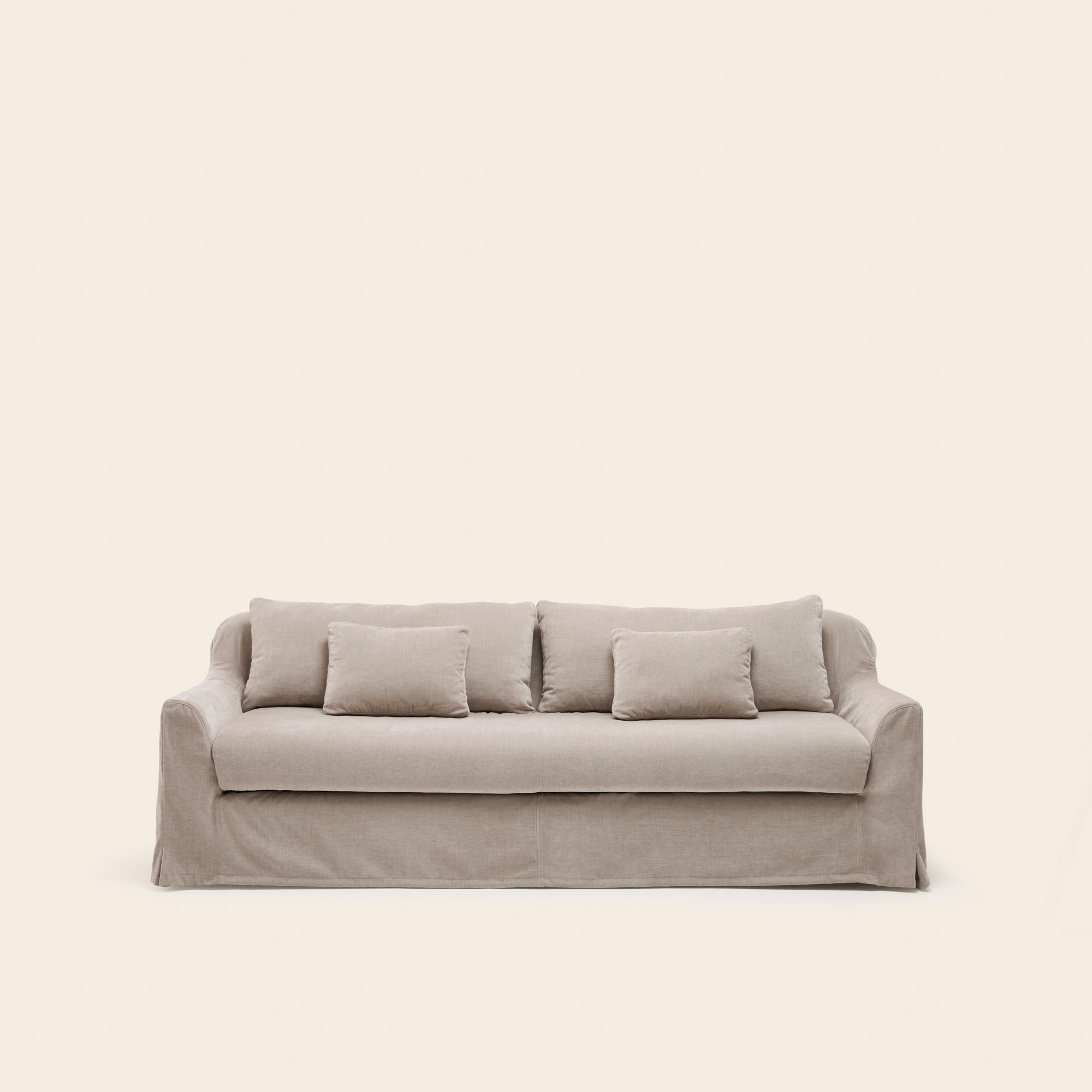 CLARIBEL 3-zitsbank chenille taupe geglazuurd