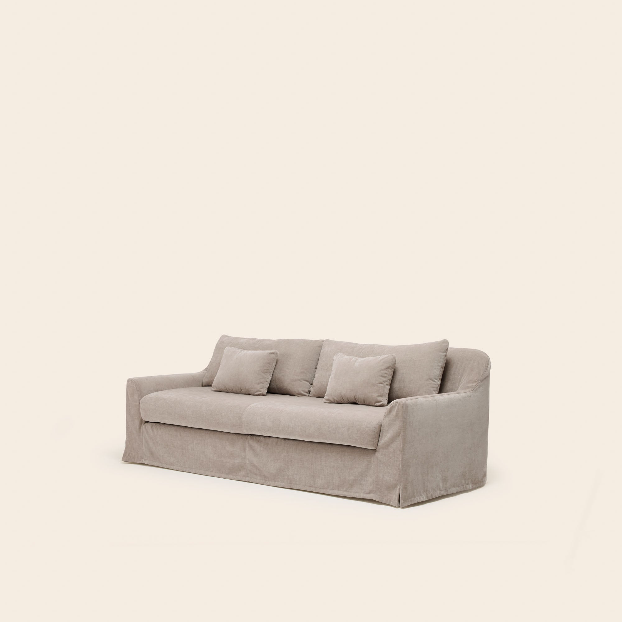 CLARIBEL 3-zitsbank chenille taupe geglazuurd
