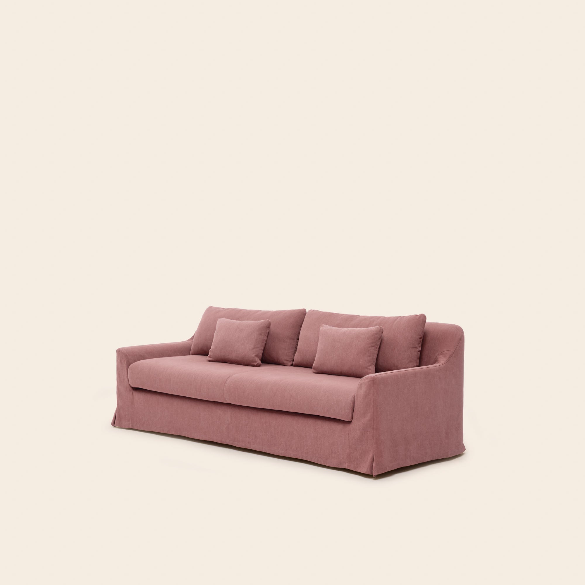 Canapé 3 places CLARIBEL barbate rose ancien