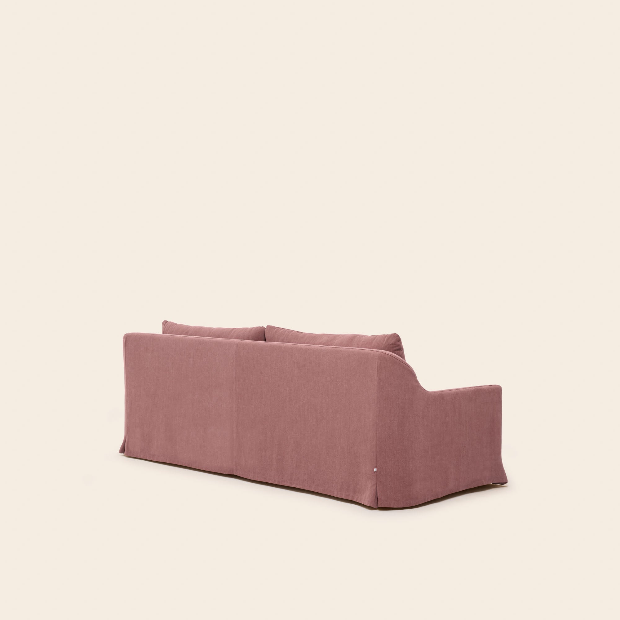 Divano CLARIBEL 3 posti in tela rosa antico