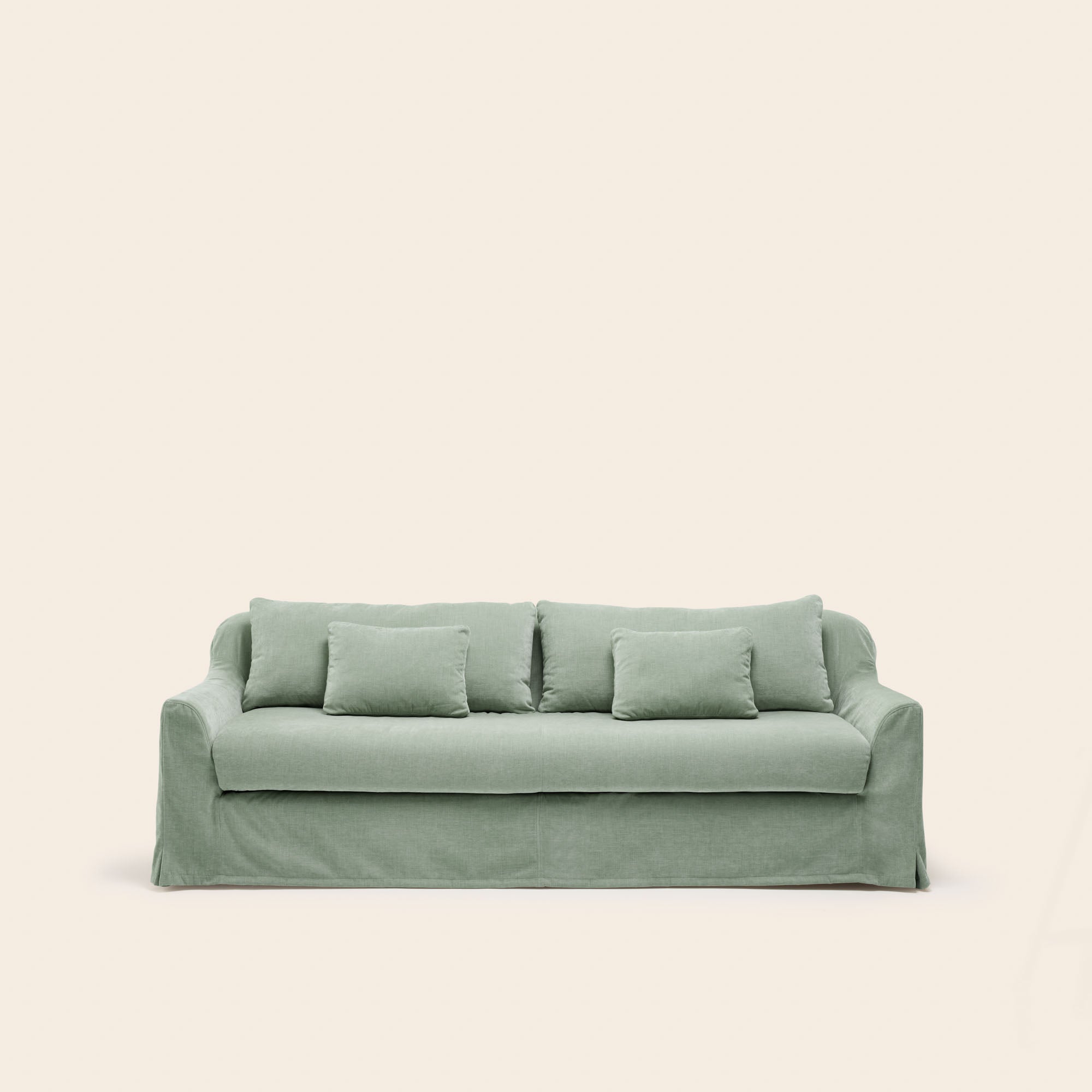 CLARIBEL 3-Sitzer-Sofa aus Grünspan-Chenille