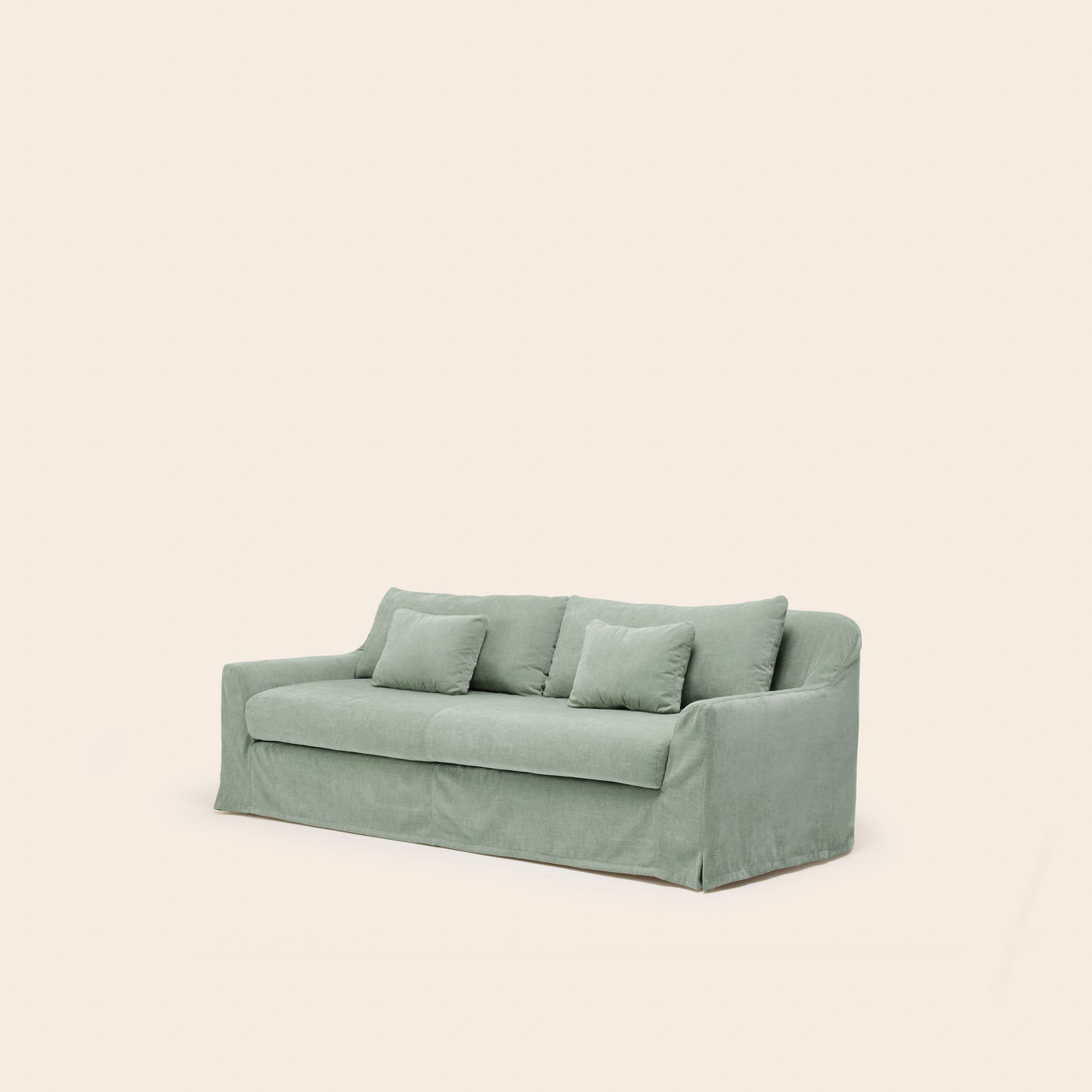 CLARIBEL 3-Sitzer-Sofa aus Grünspan-Chenille