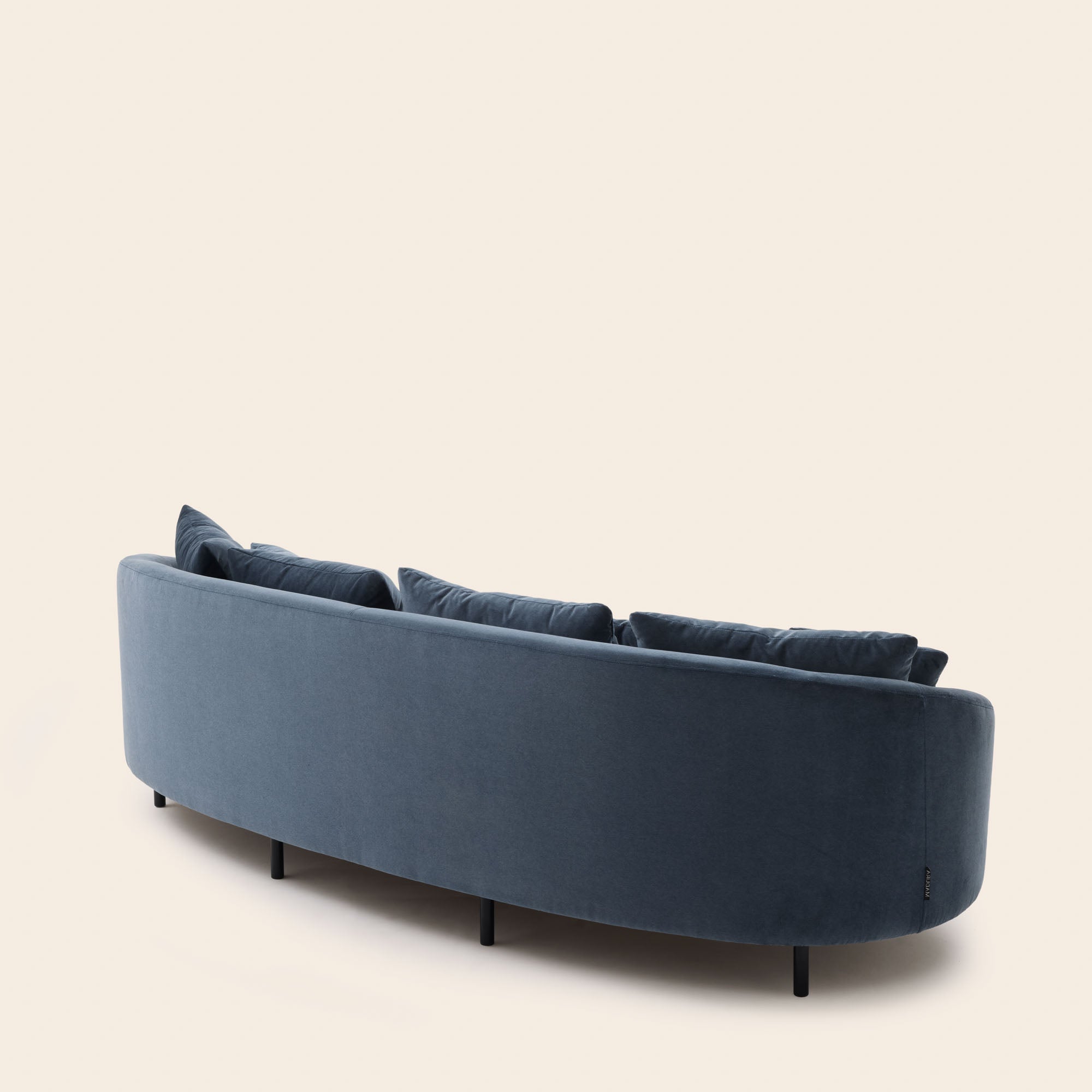 3-Sitzer-Sofa JULIKA blaugrauer Samt