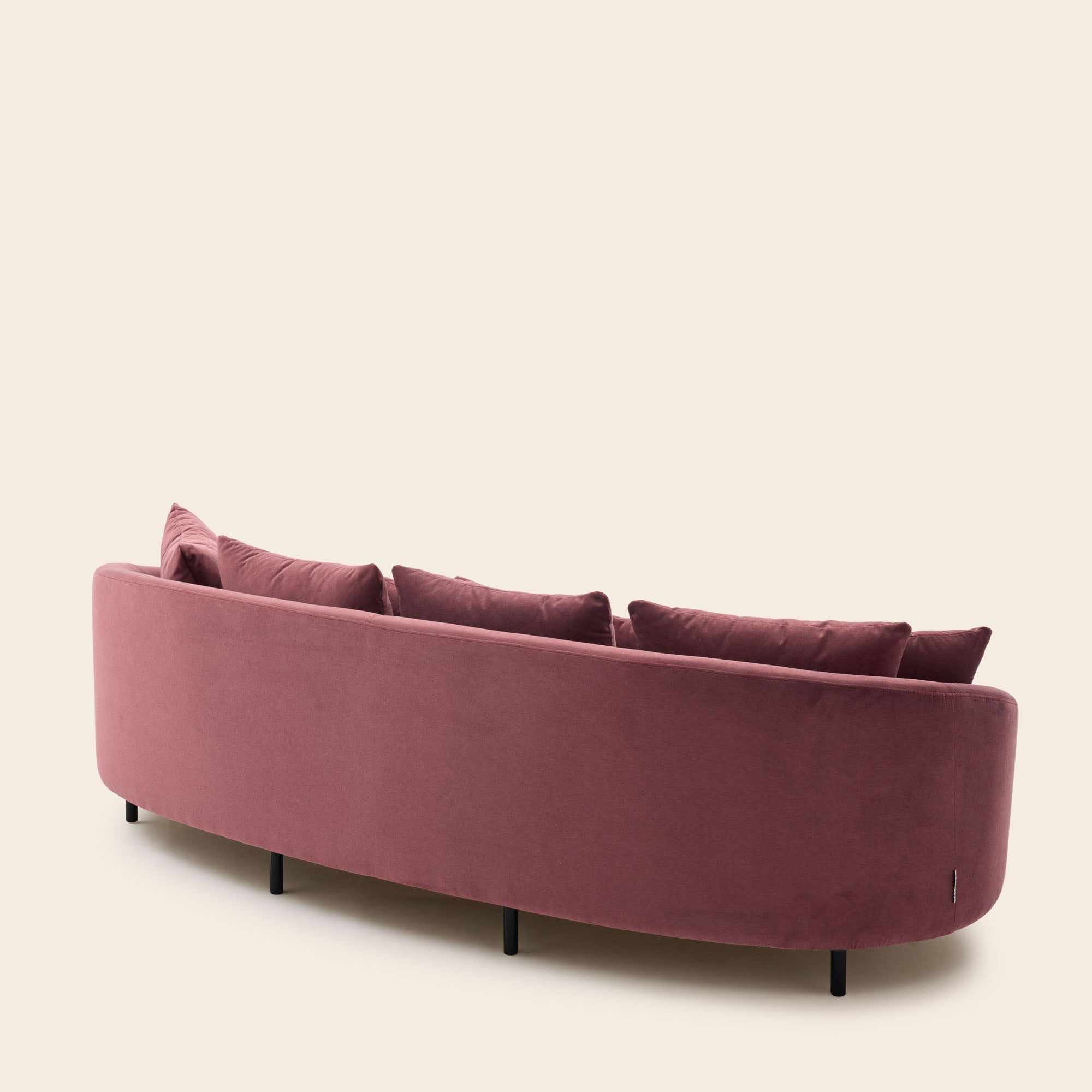 3-Sitzer-Sofa JULIKA aus weichem Aubergine-Samt