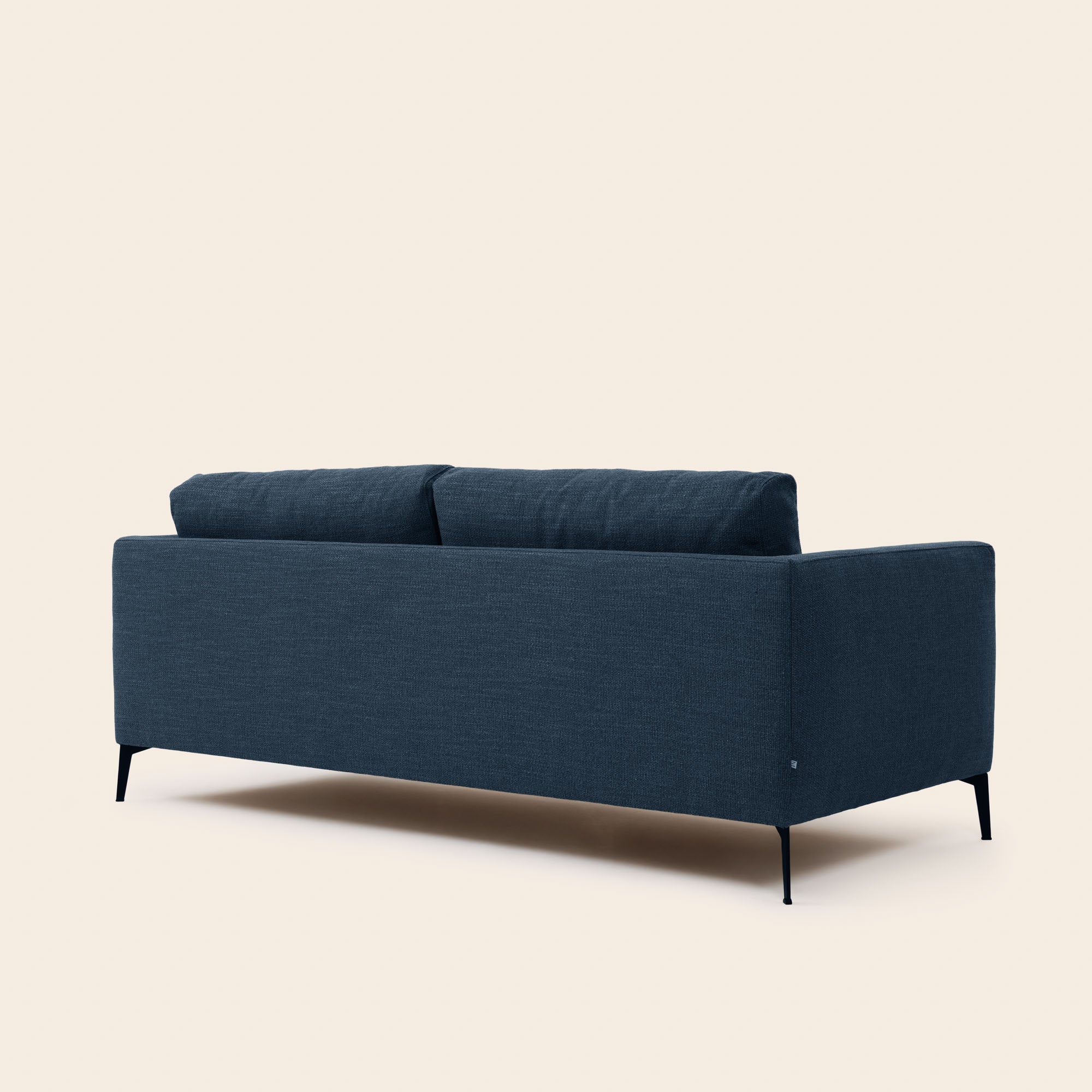 ODELLE 3-zitsbank in noordelijk blauw mandenvlechtwerk