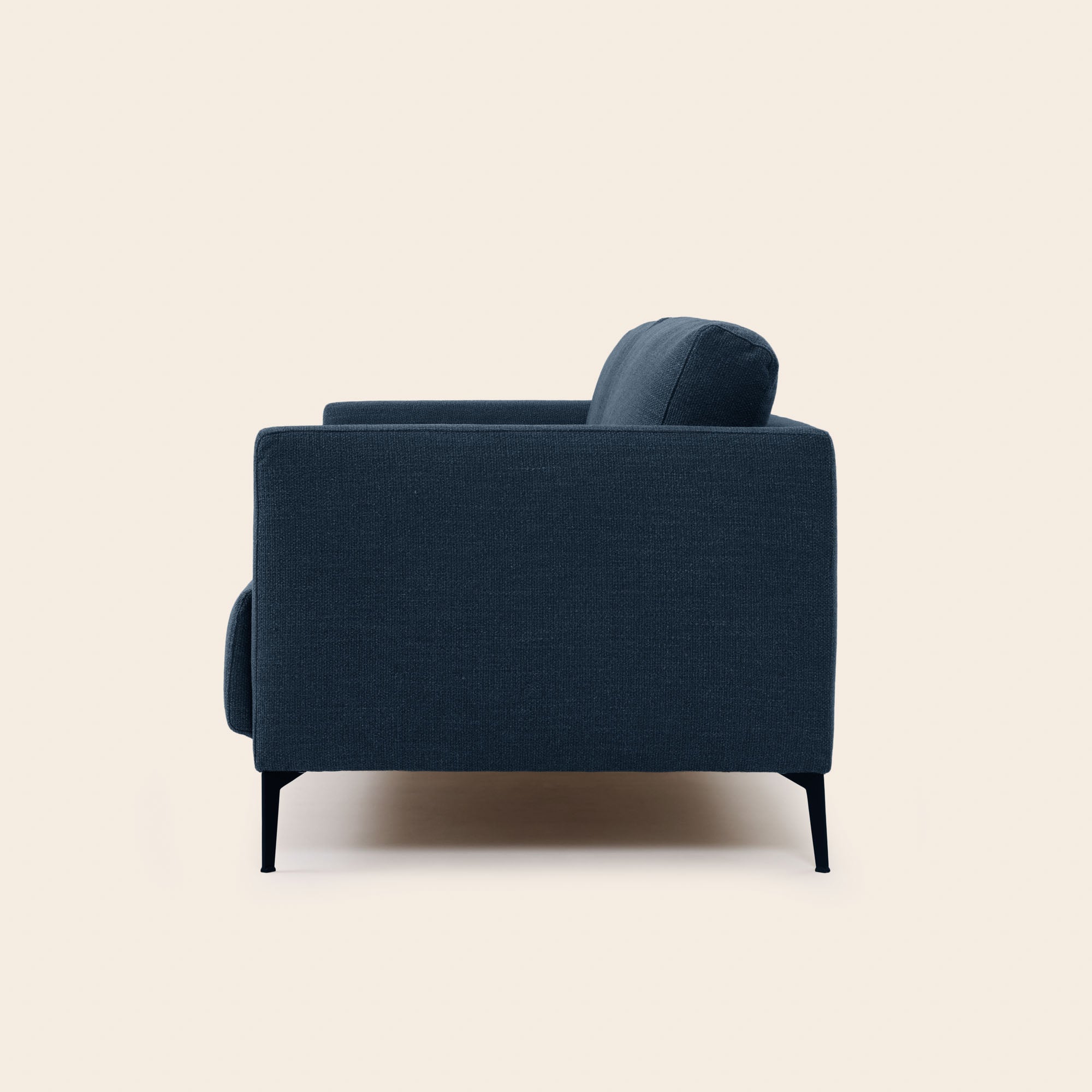 ODELLE 3-zitsbank in noordelijk blauw mandenvlechtwerk