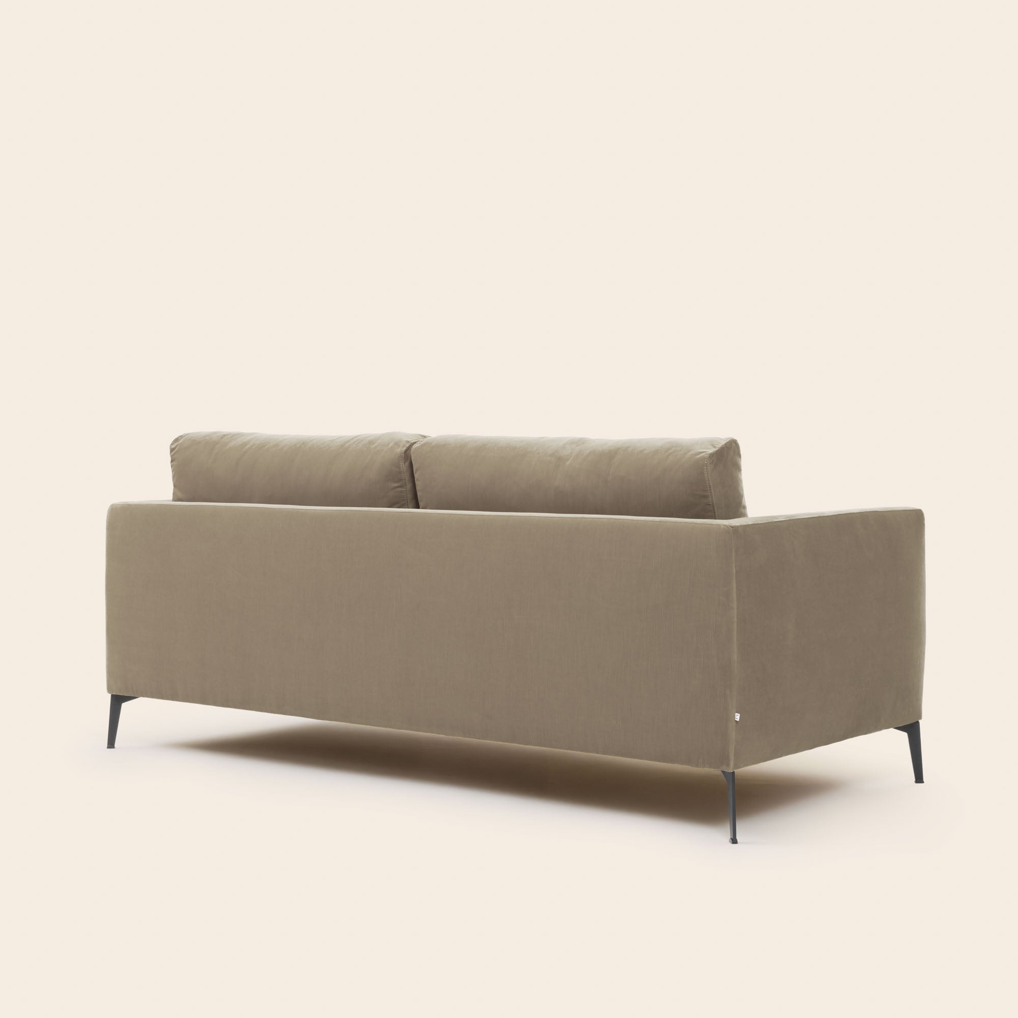 Divano a 3 posti ODELLE chic velluto beige