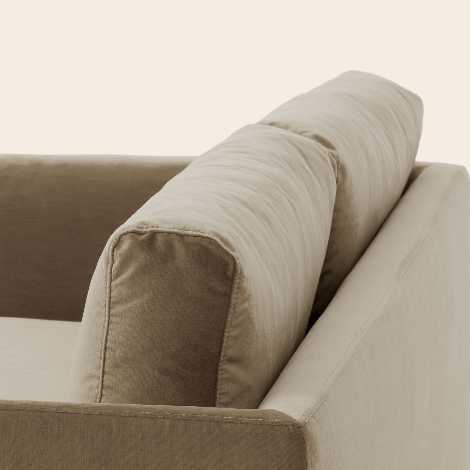 Divano a 3 posti ODELLE chic velluto beige