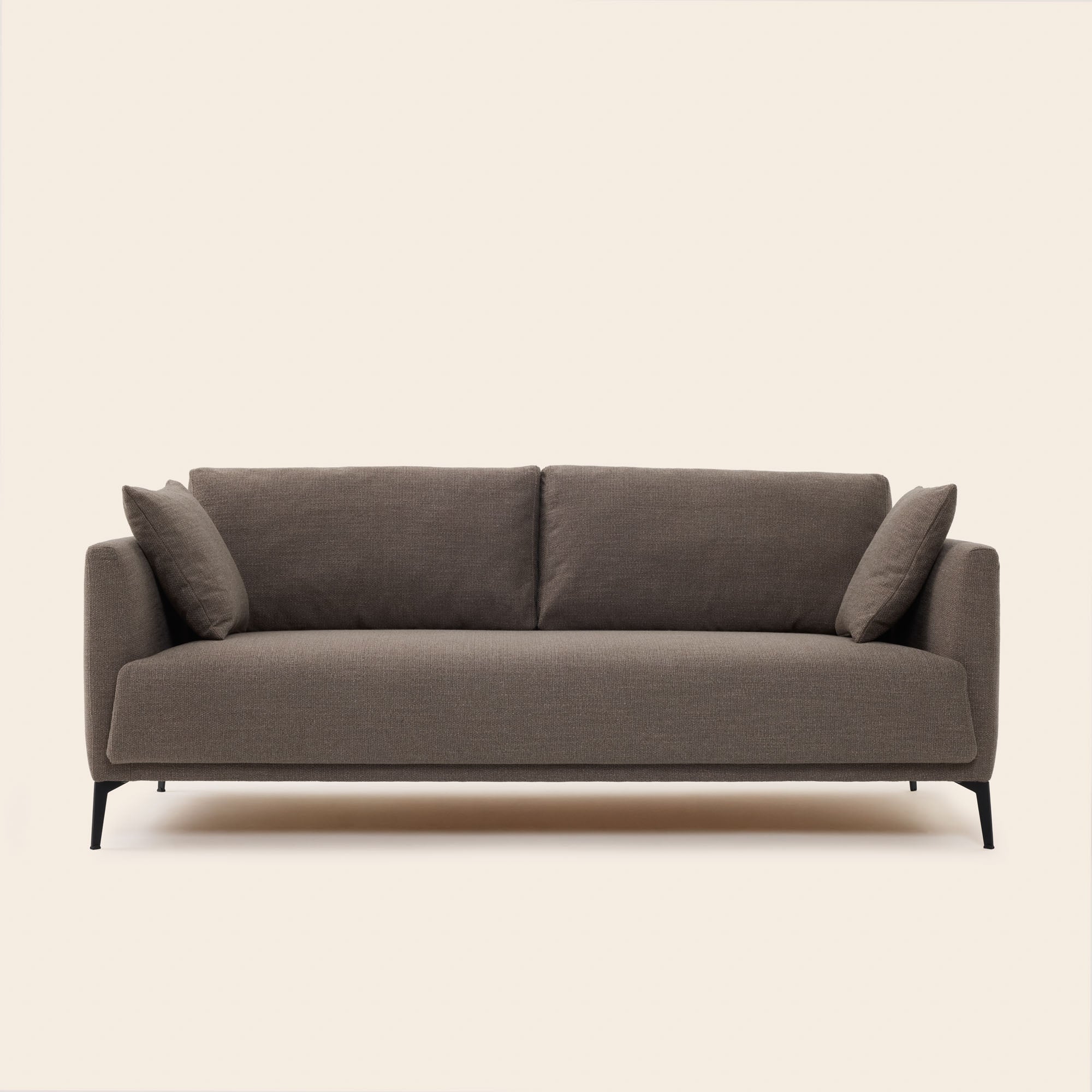 ODELLE 3-zitsbank in taupe mandgeweven