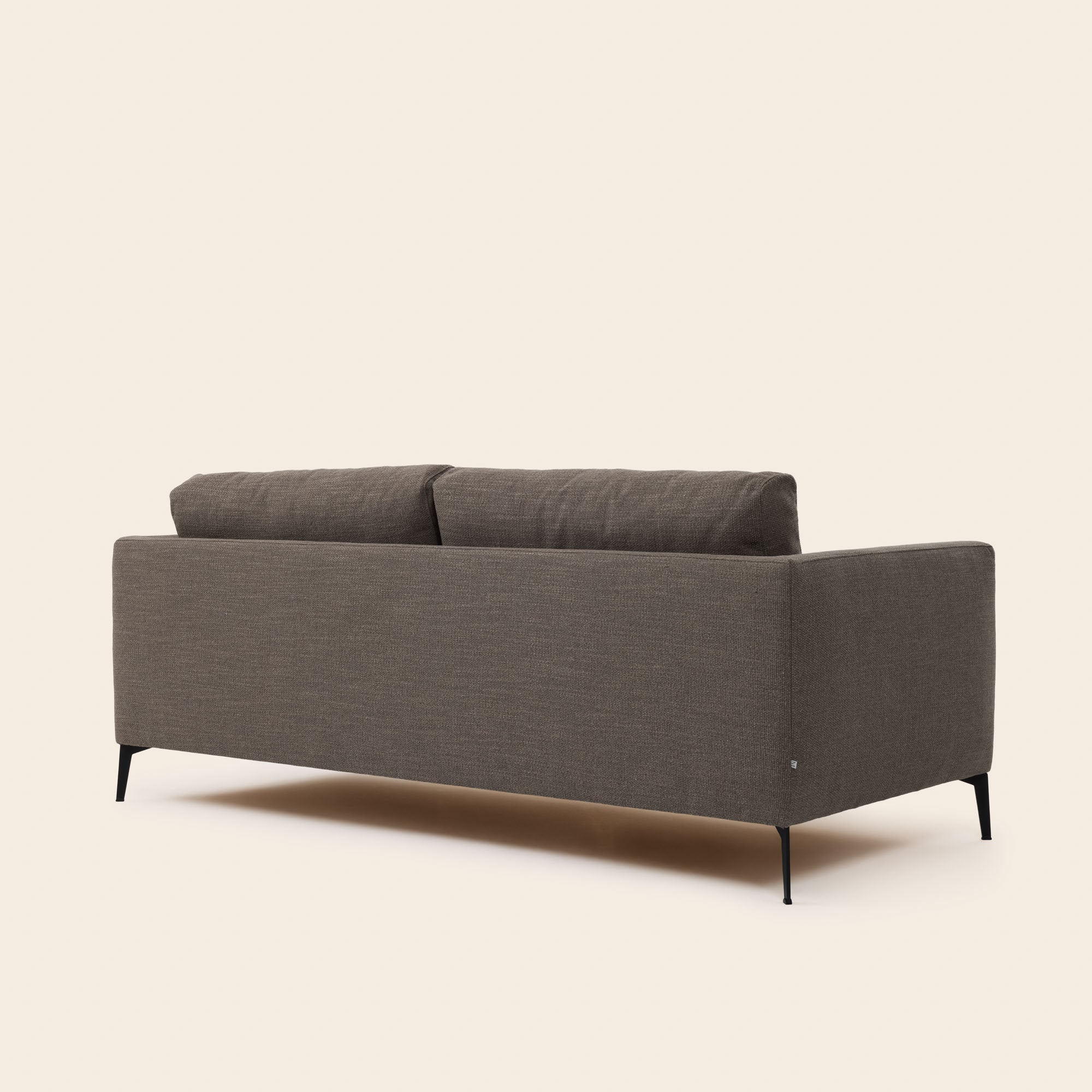 ODELLE 3-zitsbank in taupe mandgeweven