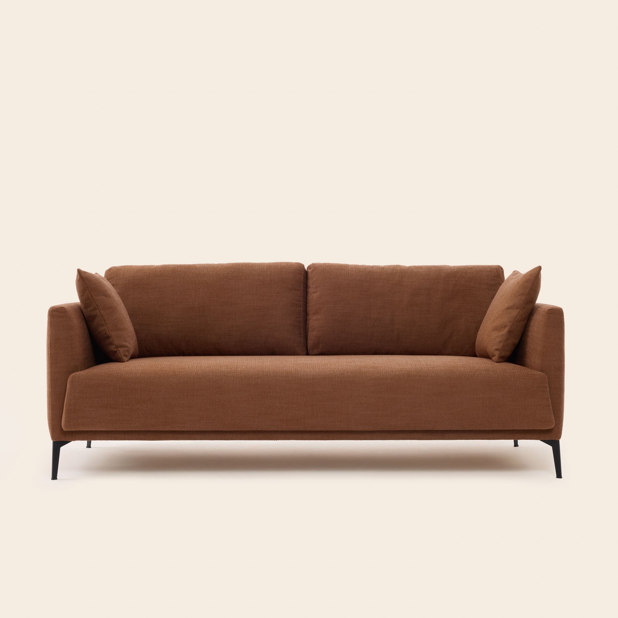 ODELLE 3-Sitzer-Sofa aus rotem Korbgeflecht