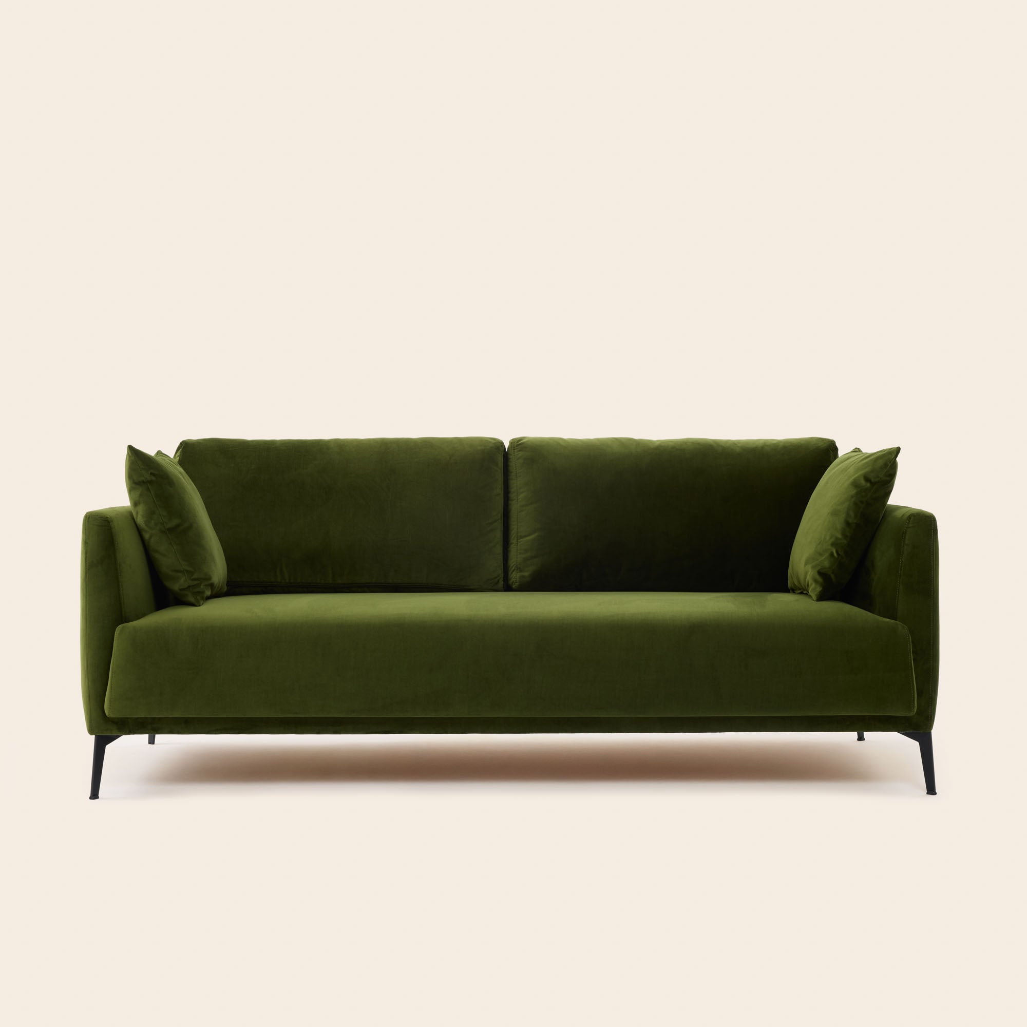 Divano 3 posti ODELLE velluto verde oliva