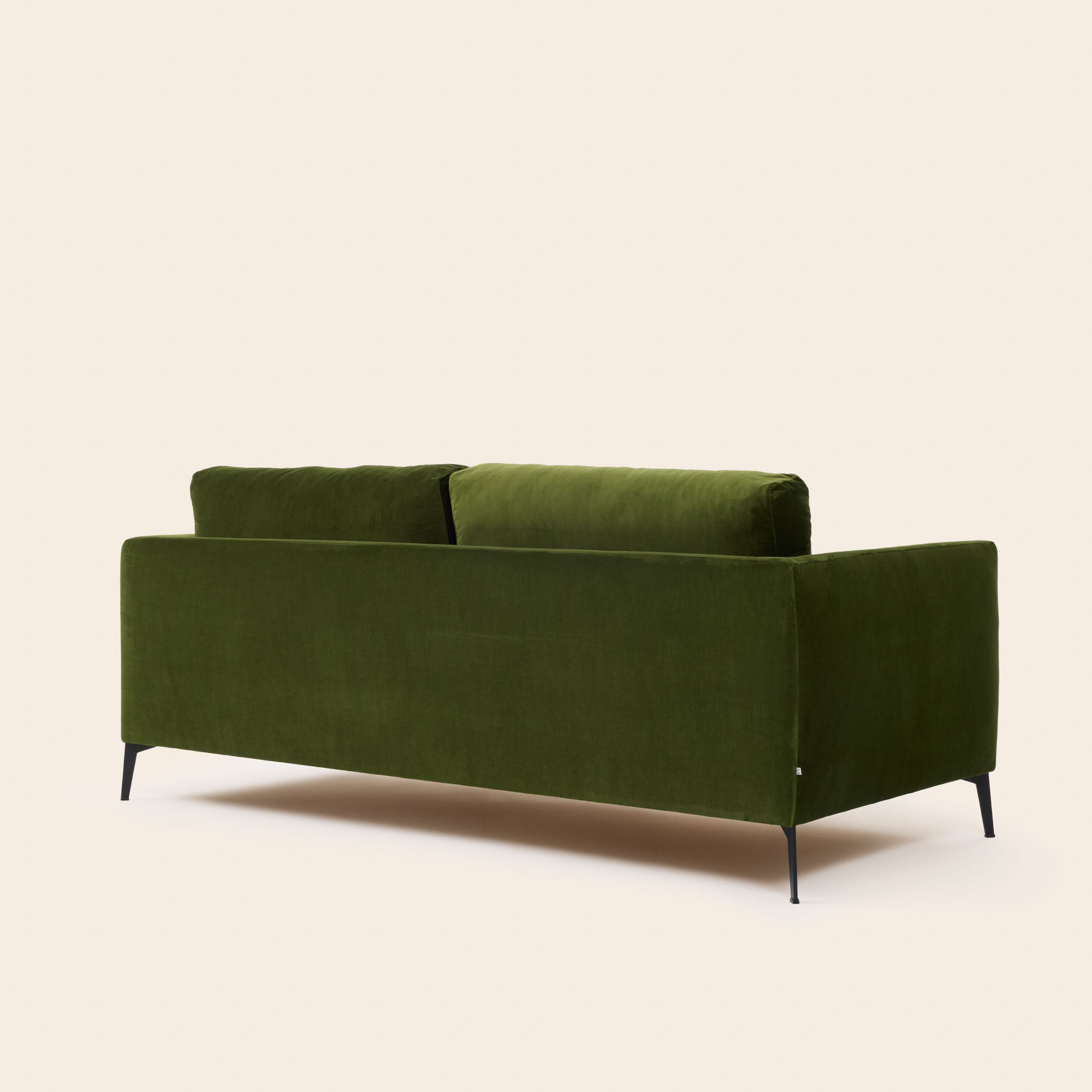 Divano 3 posti ODELLE velluto verde oliva