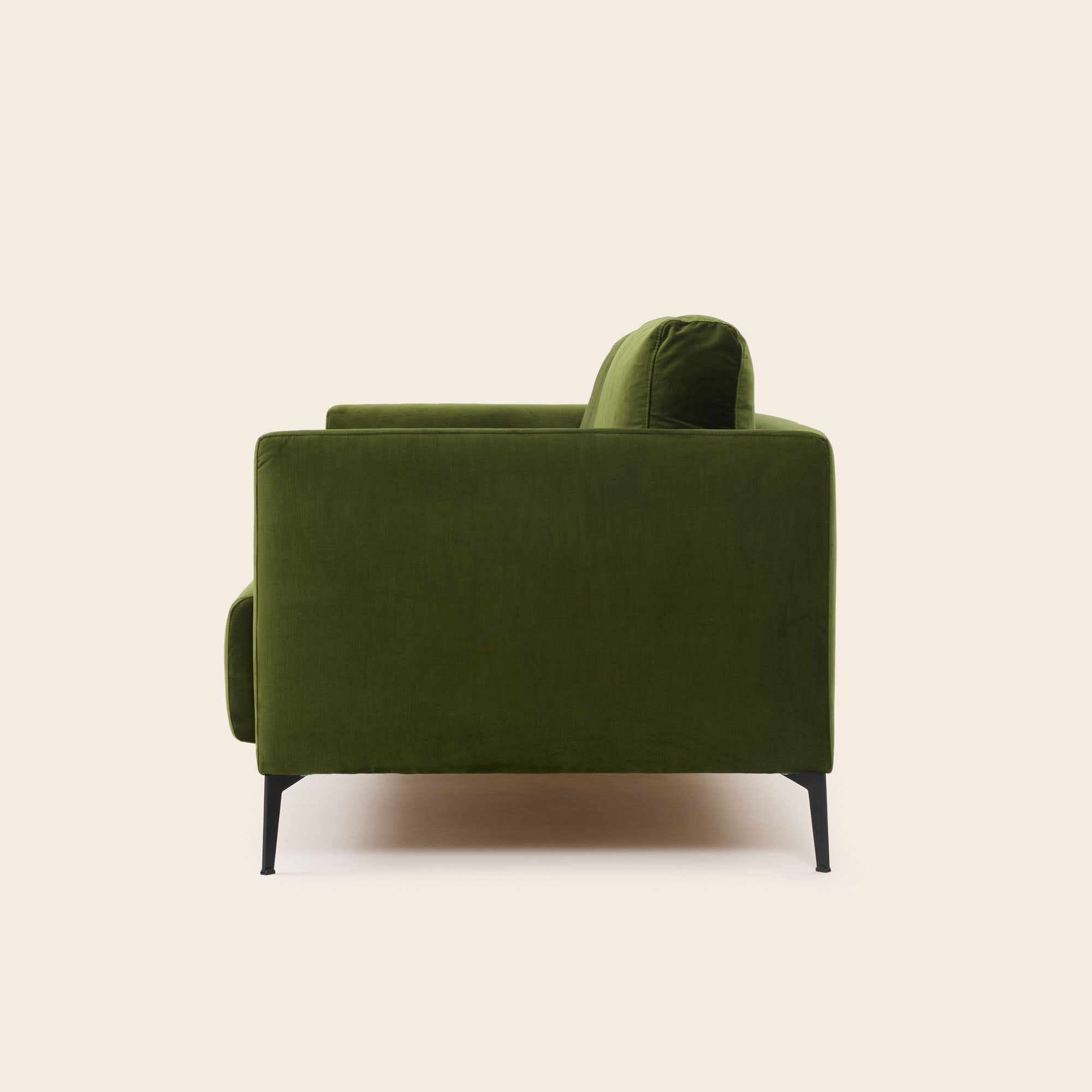 Divano 3 posti ODELLE velluto verde oliva
