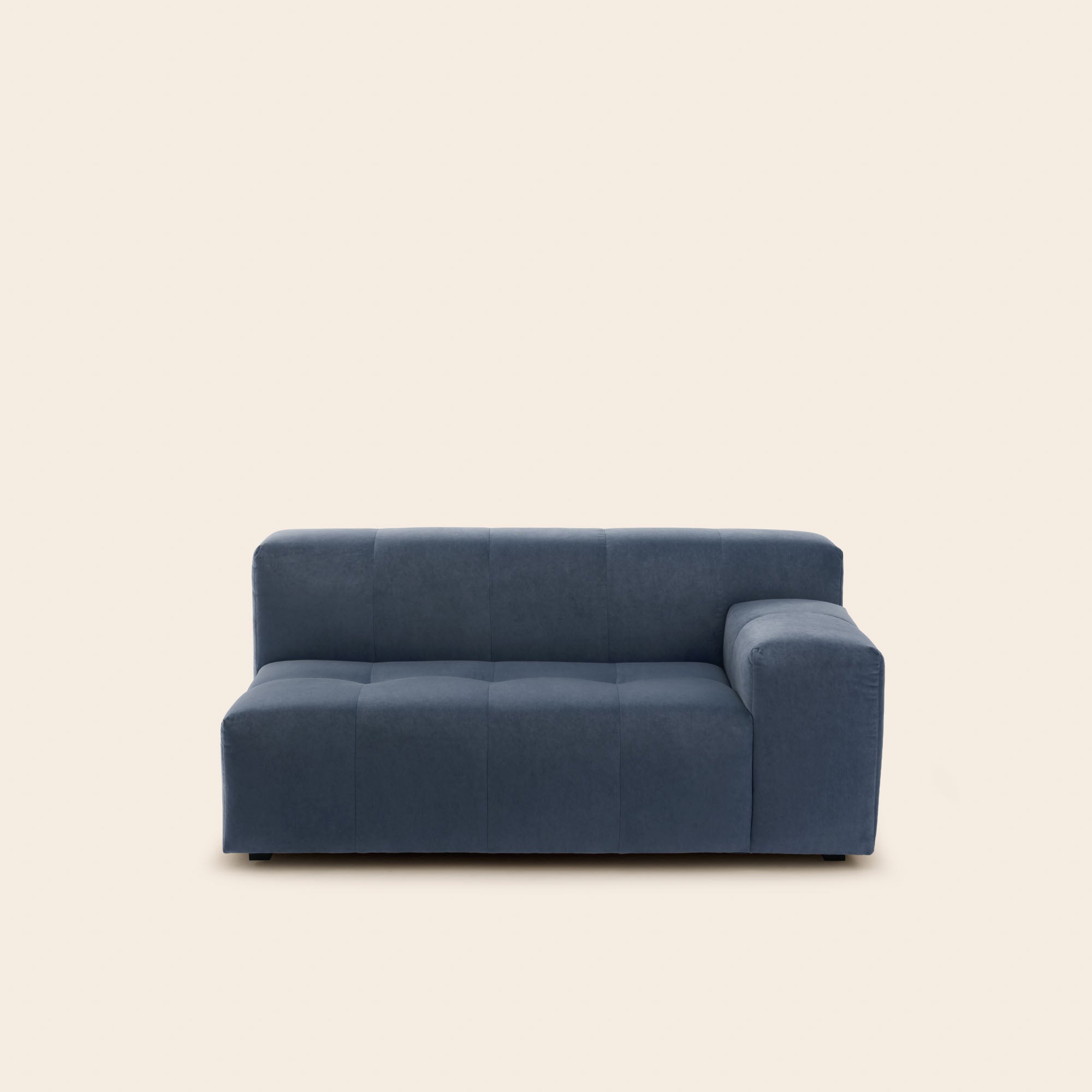 Canapé modulable accoudoir D UBERTO opal bleu de gris