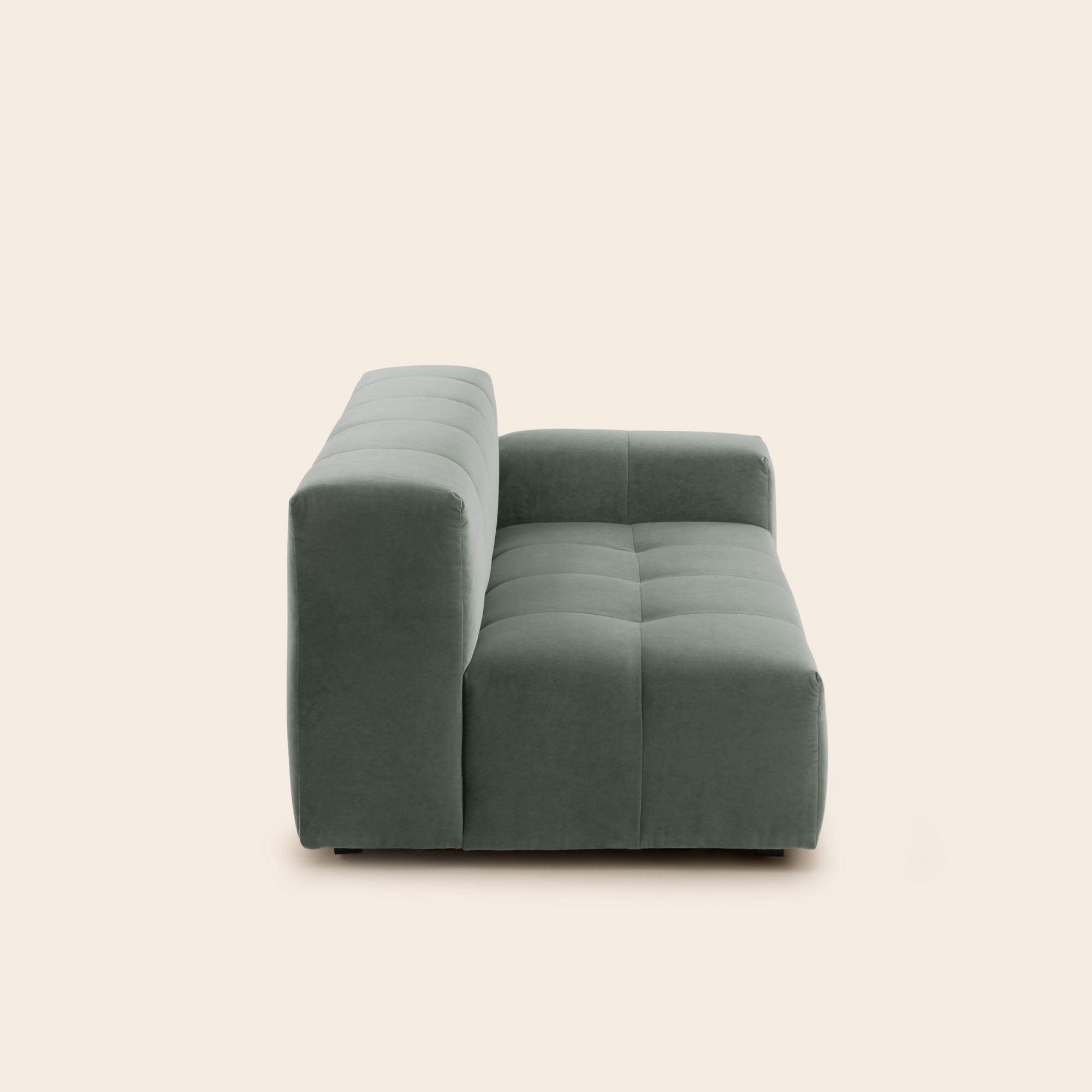 Canapé modulable accoudoir D UBERTO opal kaki grisé