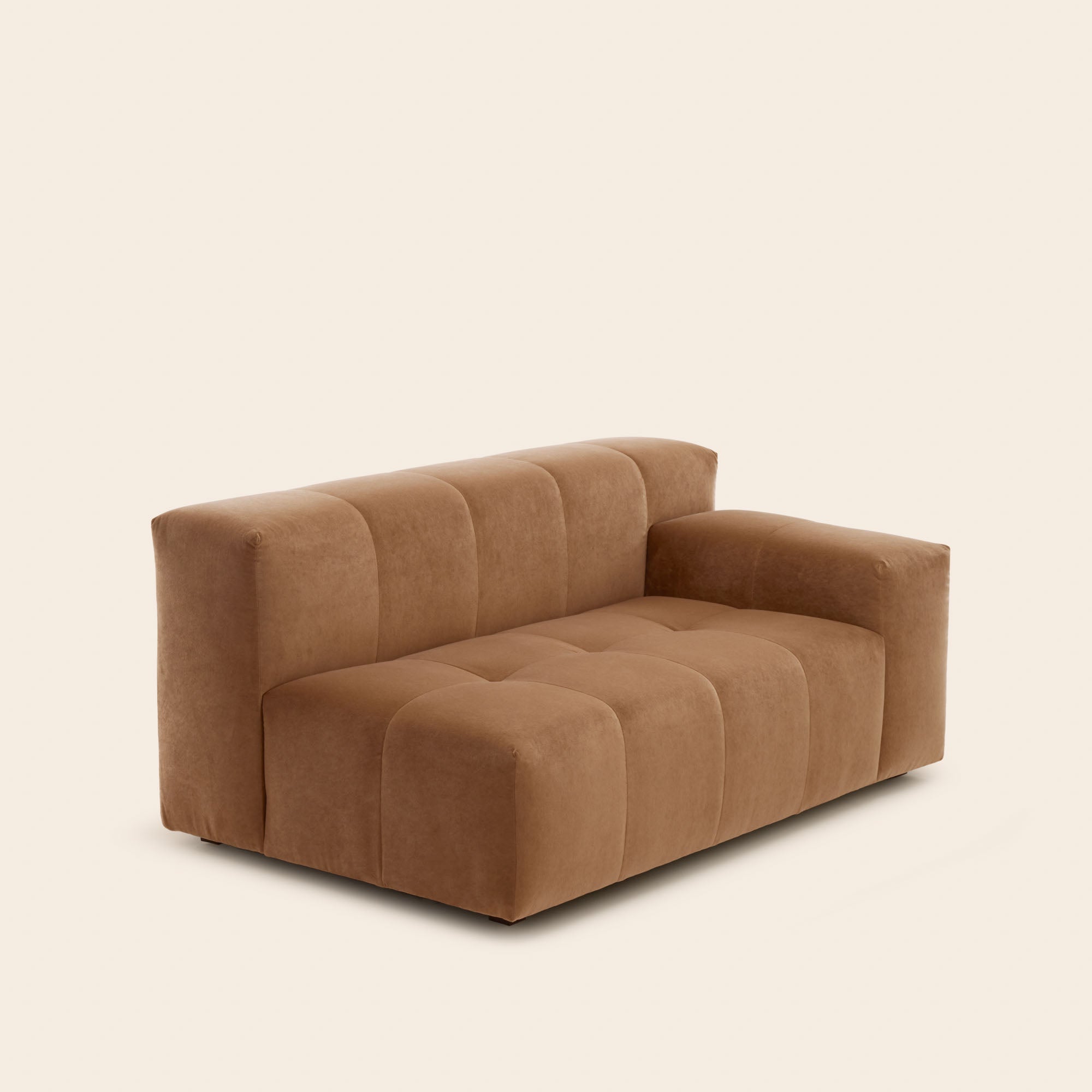 Canapé modulable accoudoir D UBERTO opal caramel