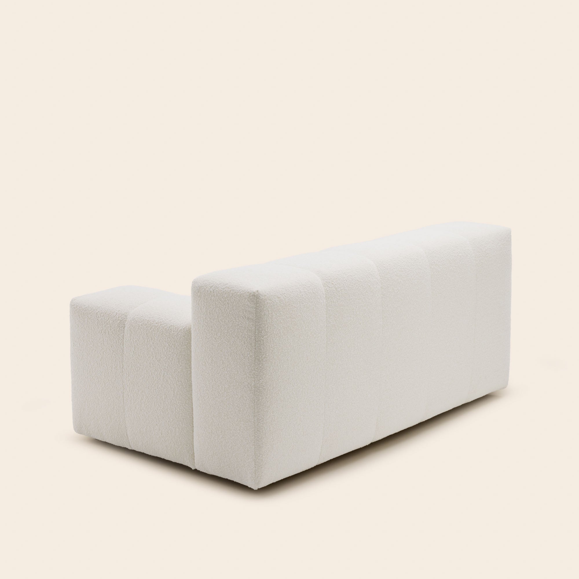Canapé modulable accoudoir D UBERTO sym écru bouclé